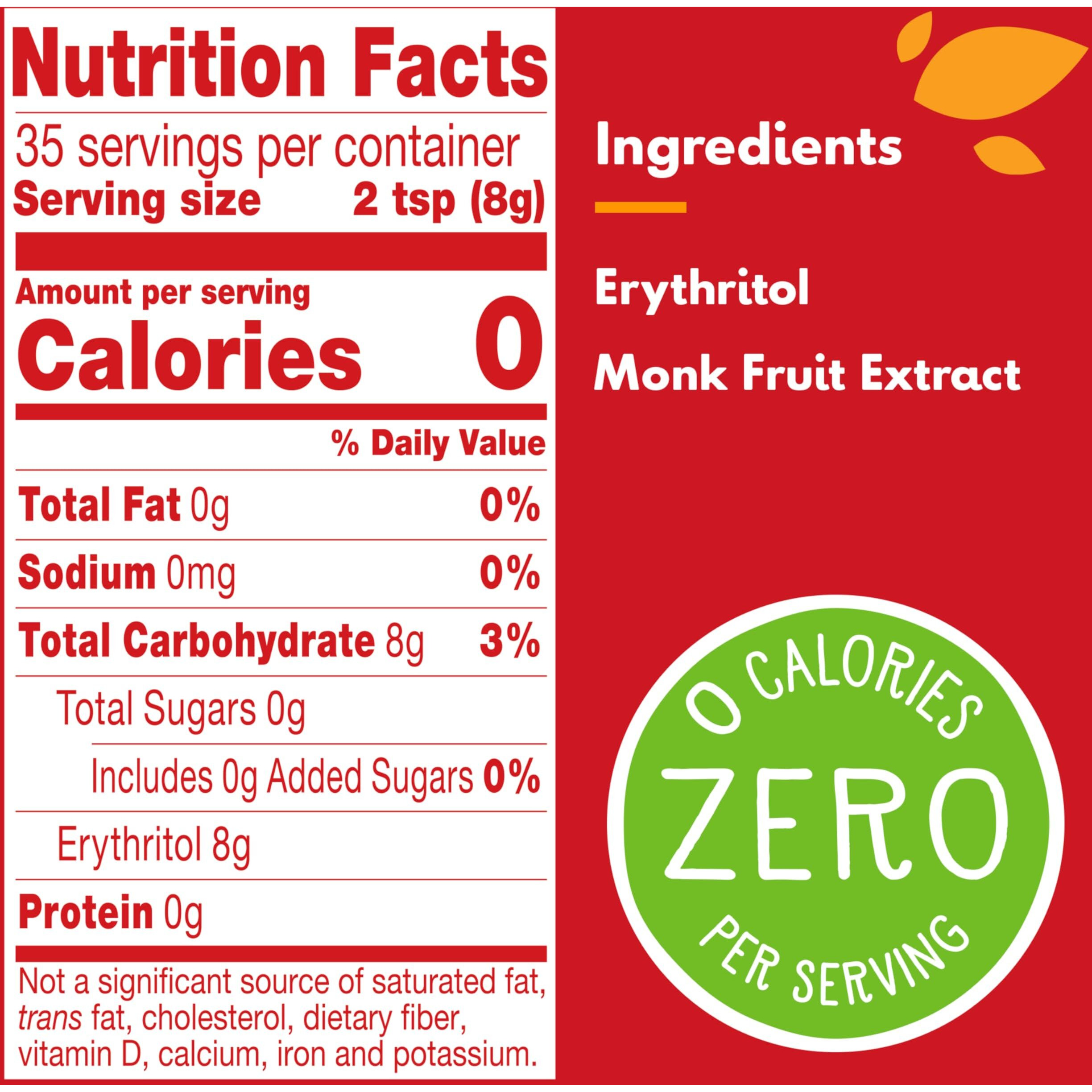 Truvia Calorie-Free Sweetener From The Monk Fruit Spoonable, 9.8 Oz Monkfruit Jar