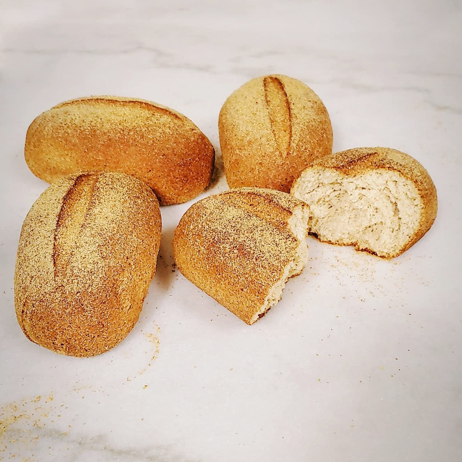 Yez Artisan Golden Flax Keto Bread - Clean Keto, Paleo, Vegan - Lectin Free, Low Carb, Gluten Free, Wheat Free, Grain Free, Soy Free, Diabetic Friendly, Preservatives Free, All Natural, Clean Ketogenic Food (Small Loaf - 10 Oz Each - Pack Of 4)