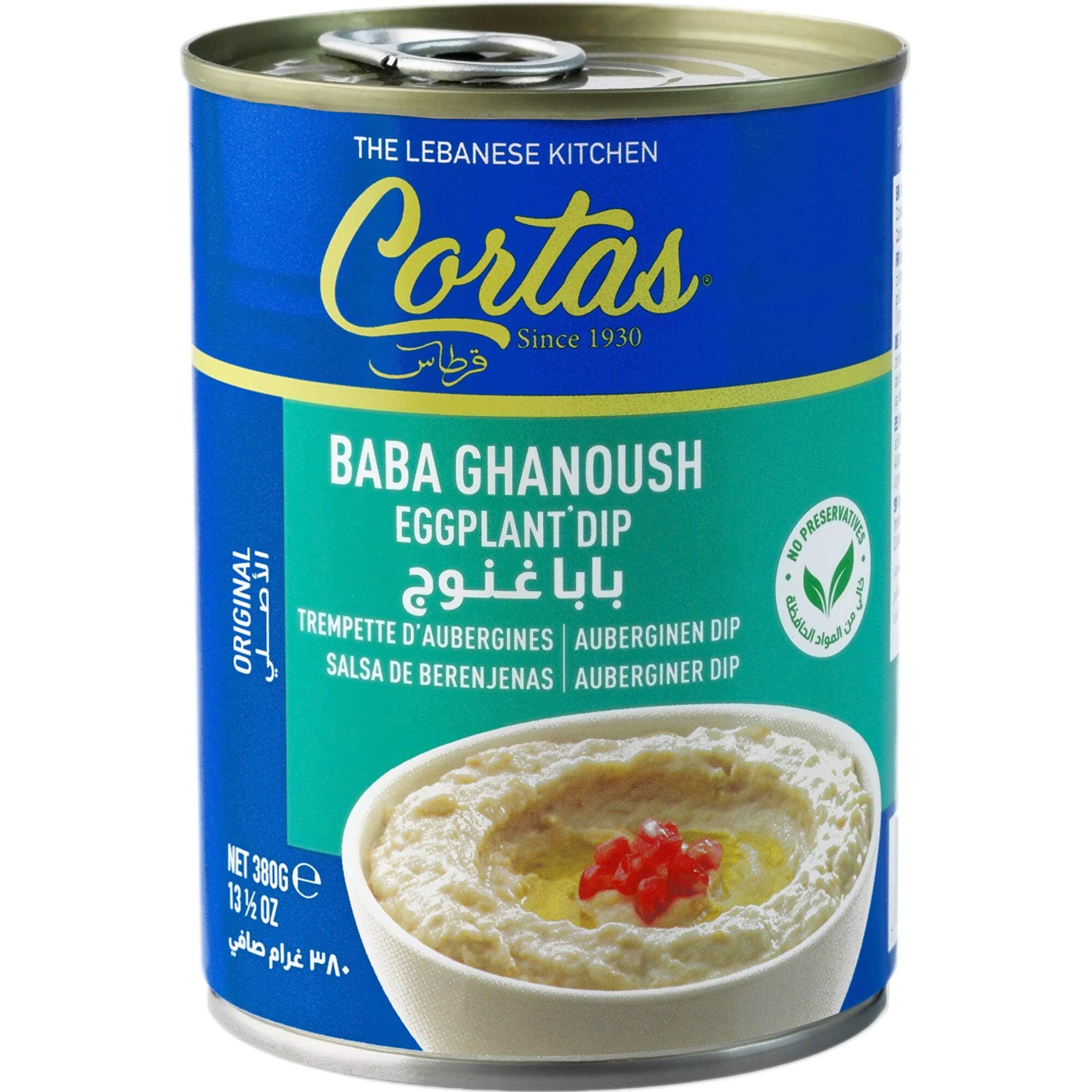 Cortas - Baba Ghanoush Eggplant Dip, 13 1/2 Oz (Pack Of 6), Ready To Eat