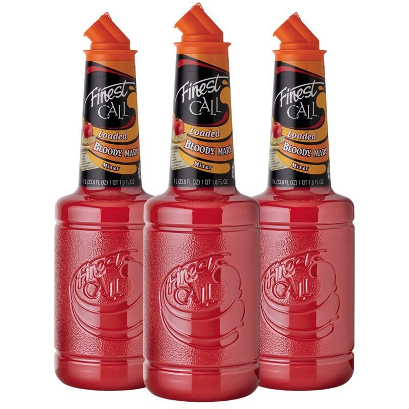 Finest Call Premium Loaded Bloody Mary Drink Mix, 1 Liter Bottle (33.8 Fl Oz), Pack Of 3