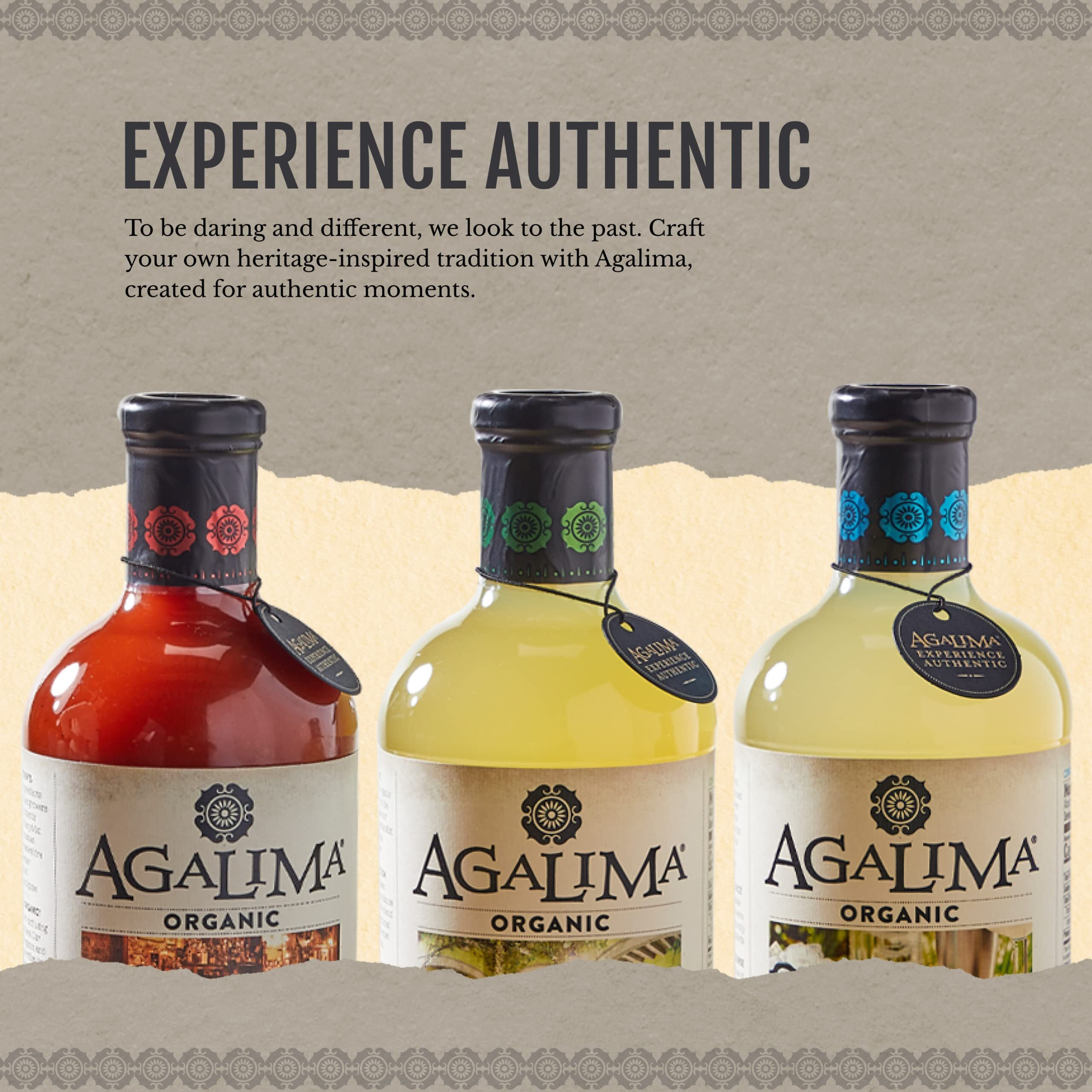 Agalima Authentic Organic Spicy Jalapeno Margarita Drink Mix, All Natural, 1 Liter (33.8 Fl Oz) Glass Bottle, Individually Boxed