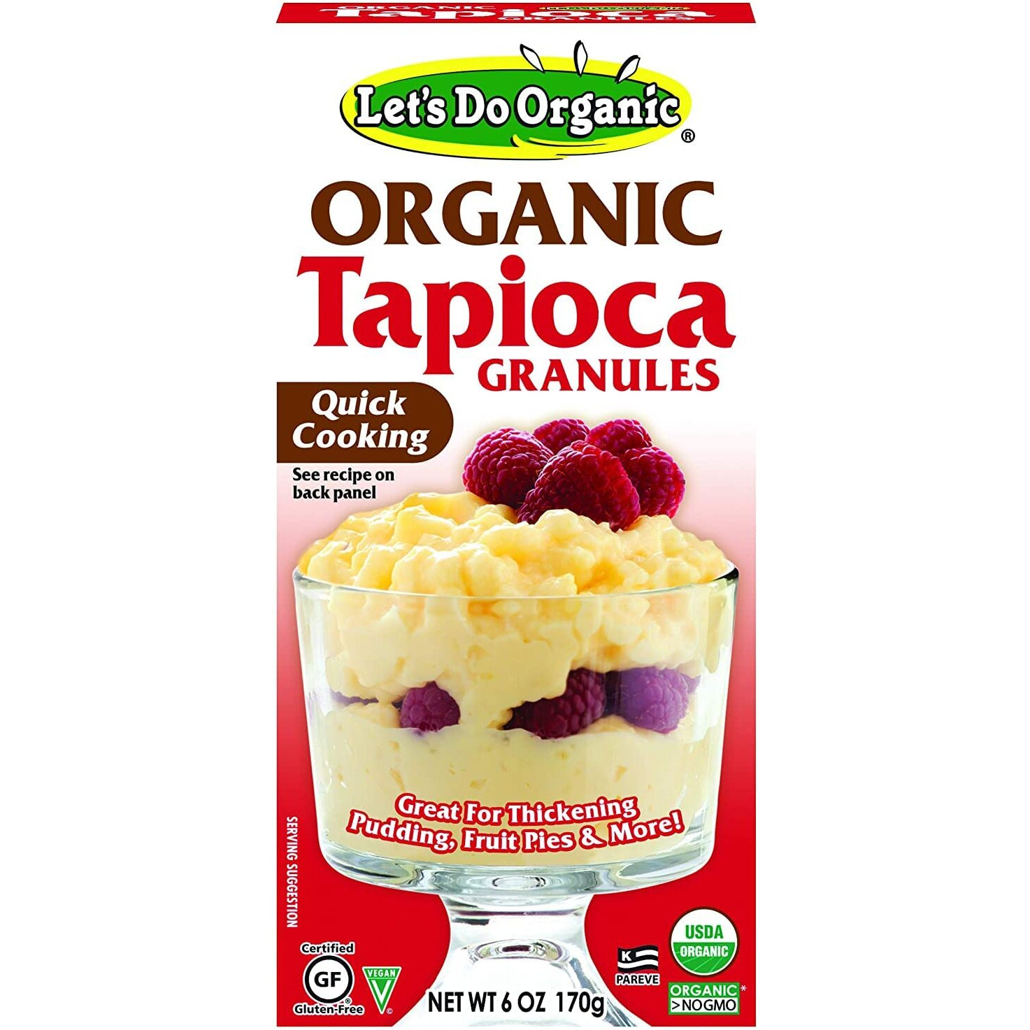 Let's Do Organic Organic Tapioca Granules, 6 Ounce Boxes (Pack Of 6)