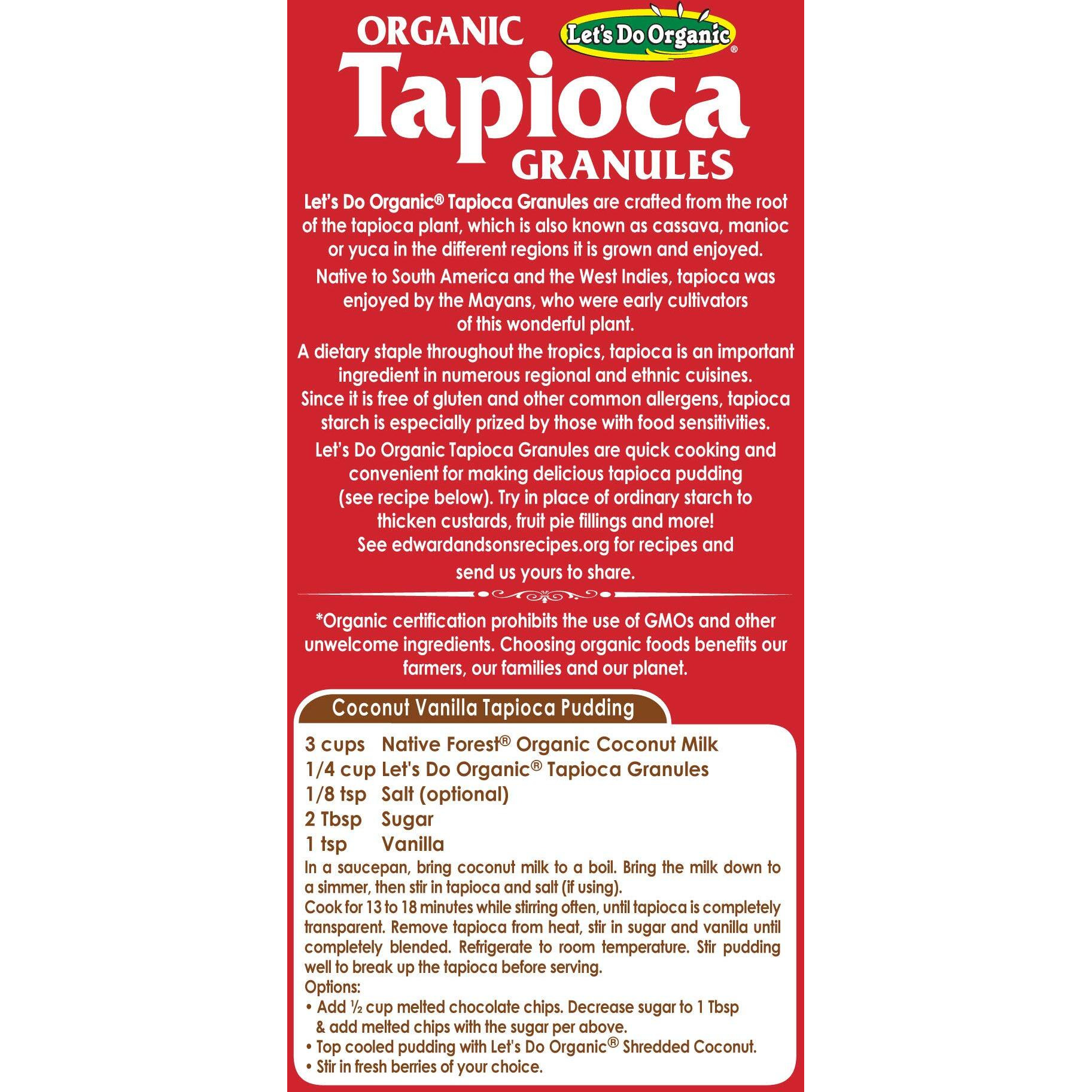 Let's Do Organic Organic Tapioca Granules, 6 Ounce Boxes (Pack Of 6)