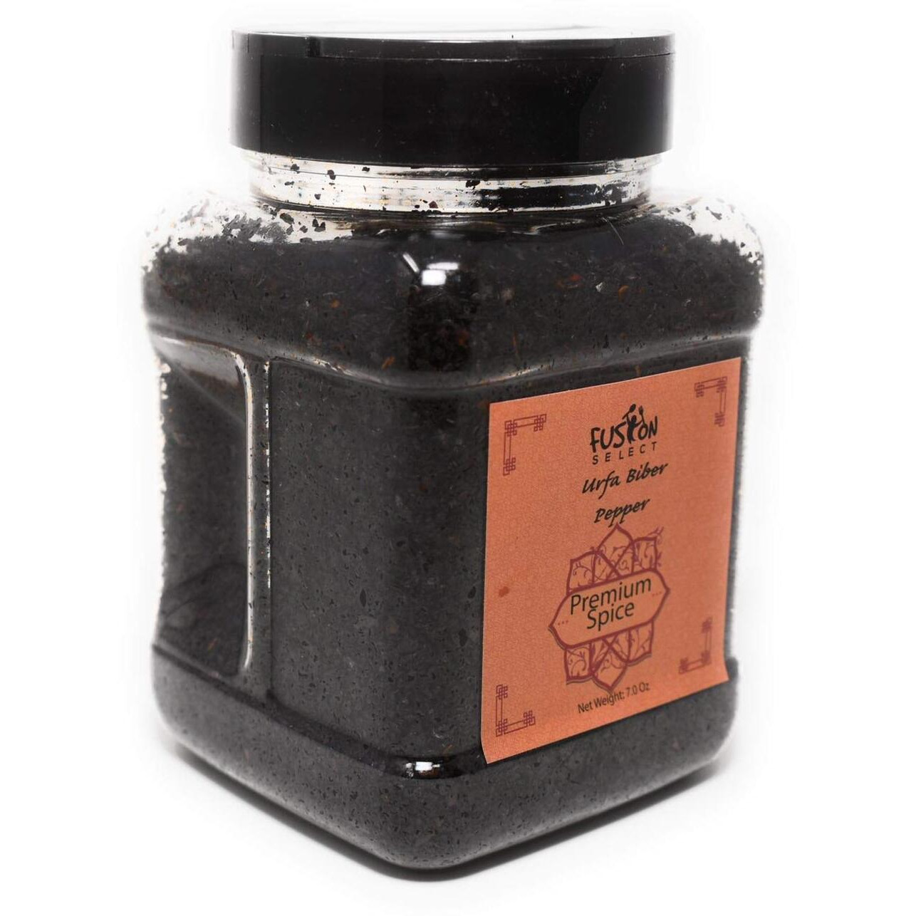 Fusion Select Premium Urfa Biber Pepper - Red Turkish Chili For Cooking & Seasoning - Burgundy Spice For Kitchen Or Pantry - Sealed Jar, Double Flip Lids - Isot Pepper Flakes, Made In Turkey (7 Oz)