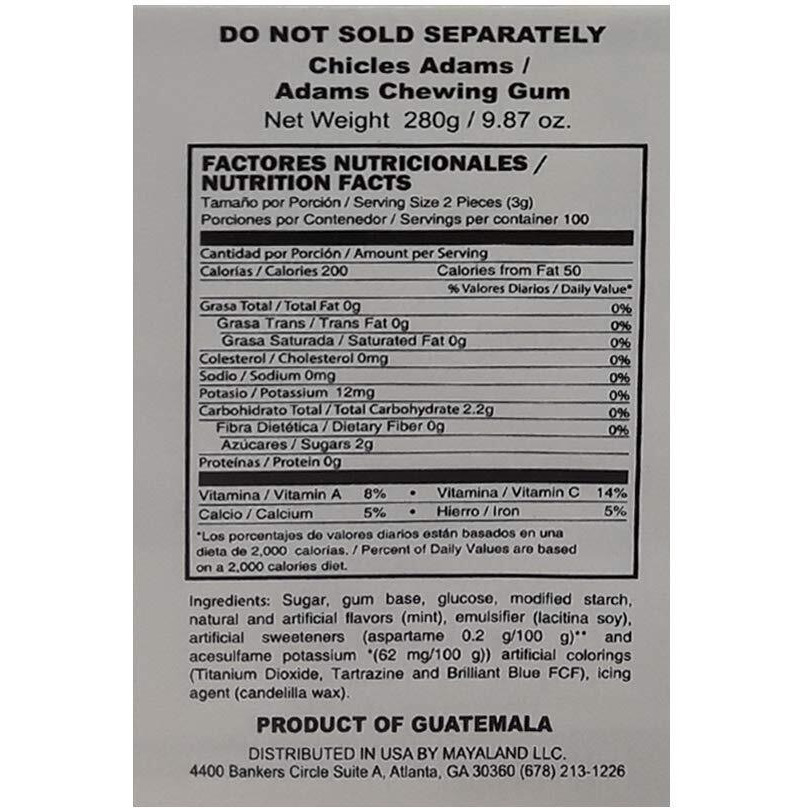 Adams Gum 100 X 2 Units - Chiclets (Pack Of 6)