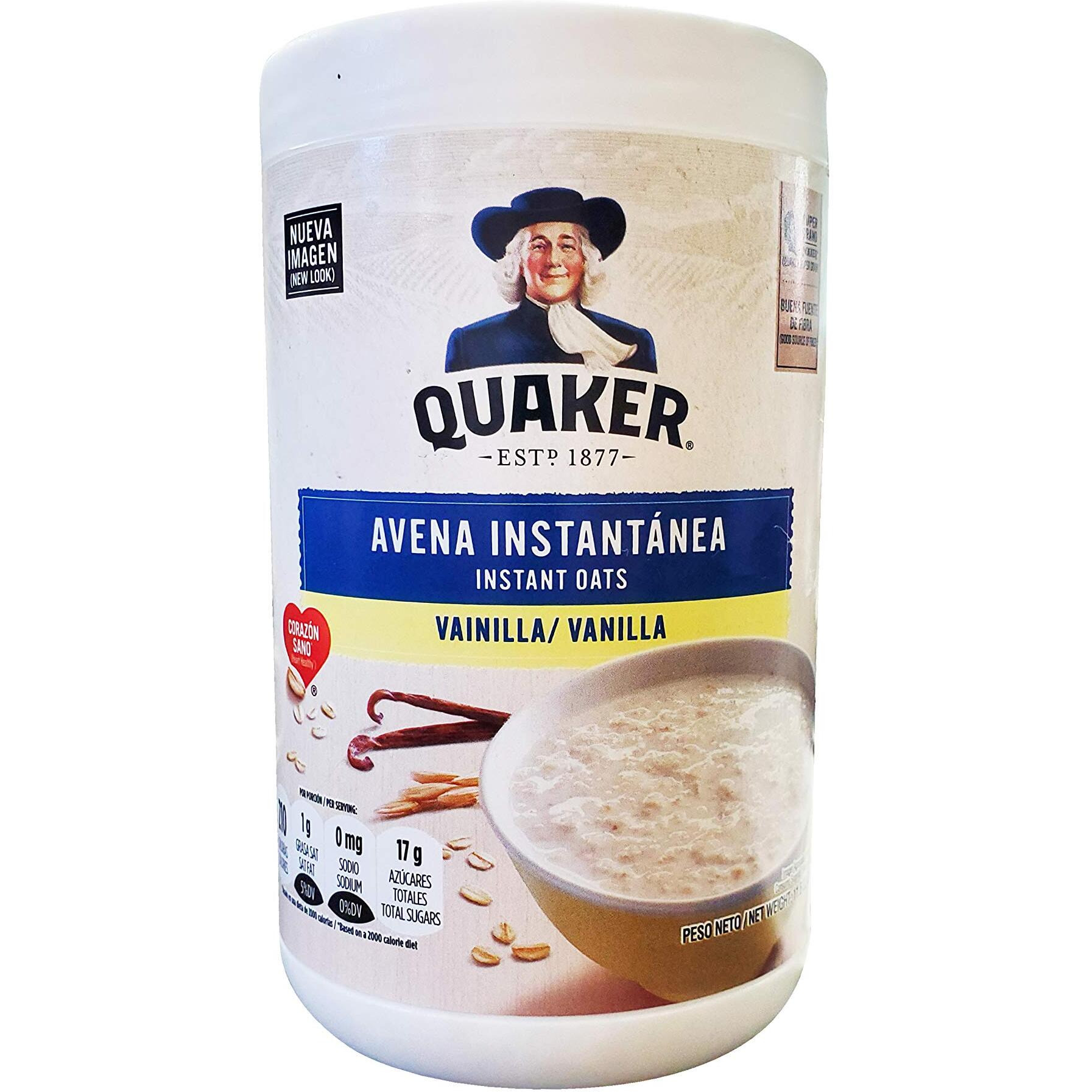 Quaker Avena Instantanea Instant Oats Vanilla, (3 Pack, Total Of 34.8 Oz)