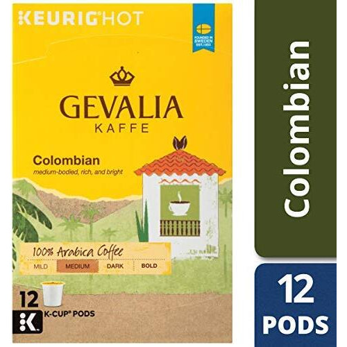 Gevalia Medium Roast Colombia K-Cup Coffee Pods (72 Pods (6 Boxes Of 12))