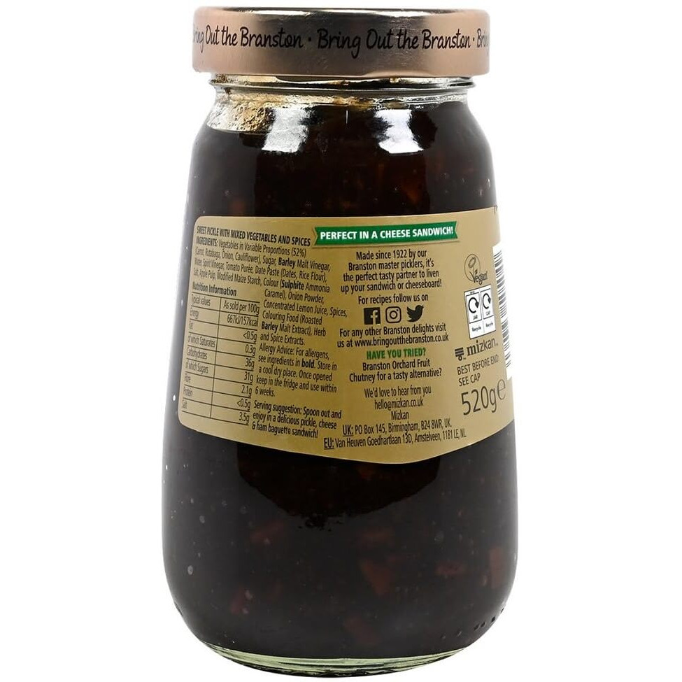 Branstons Pickle 520G Goldtop (2 Pack)
