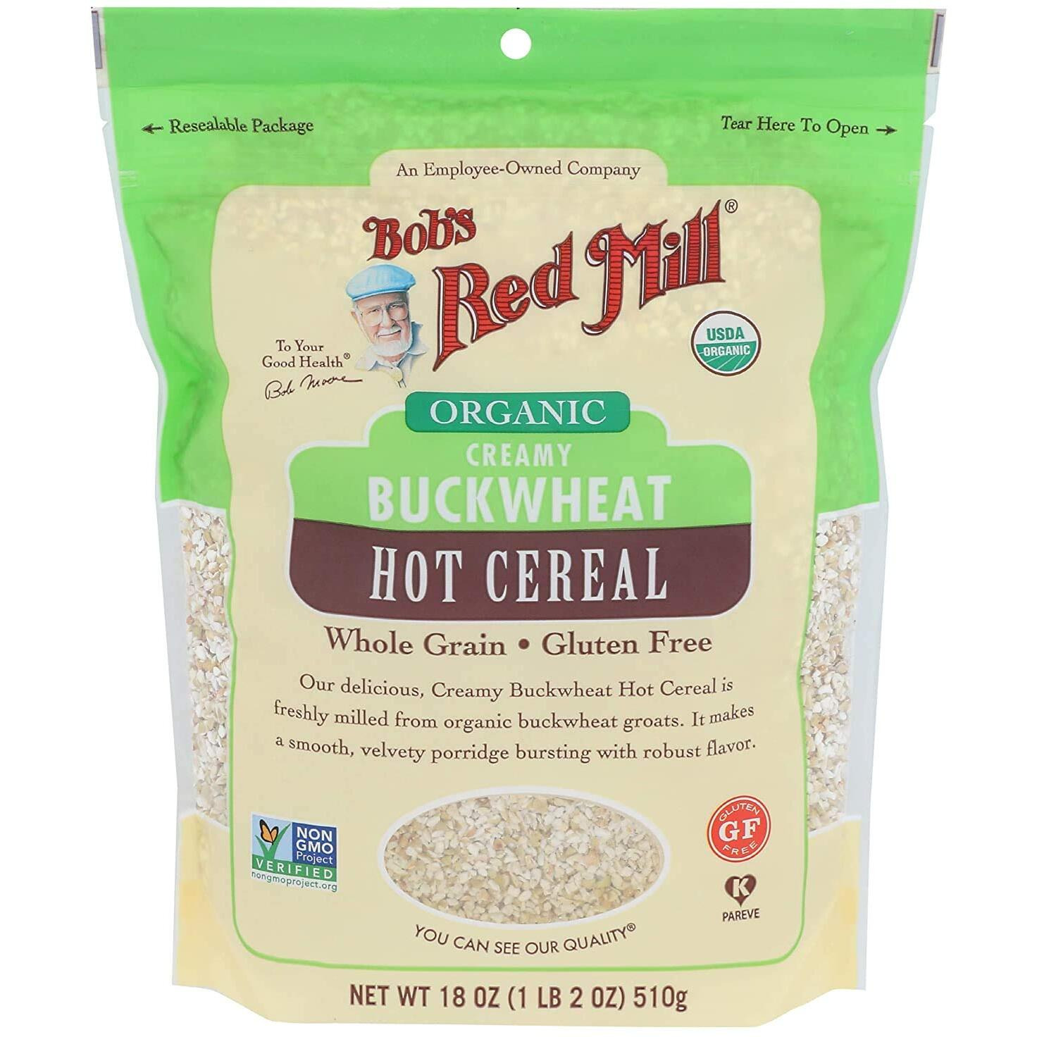 Bob's Red Mill Organic Gluten Free Creamy Buckwheat Hot Cereal, 18 Ounce (Pack Of 2)