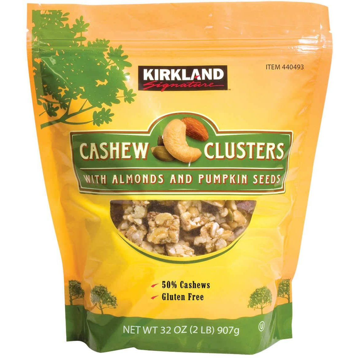 Kirkland Signature Cashew Clusters, 2 Lbs (3 Pack)