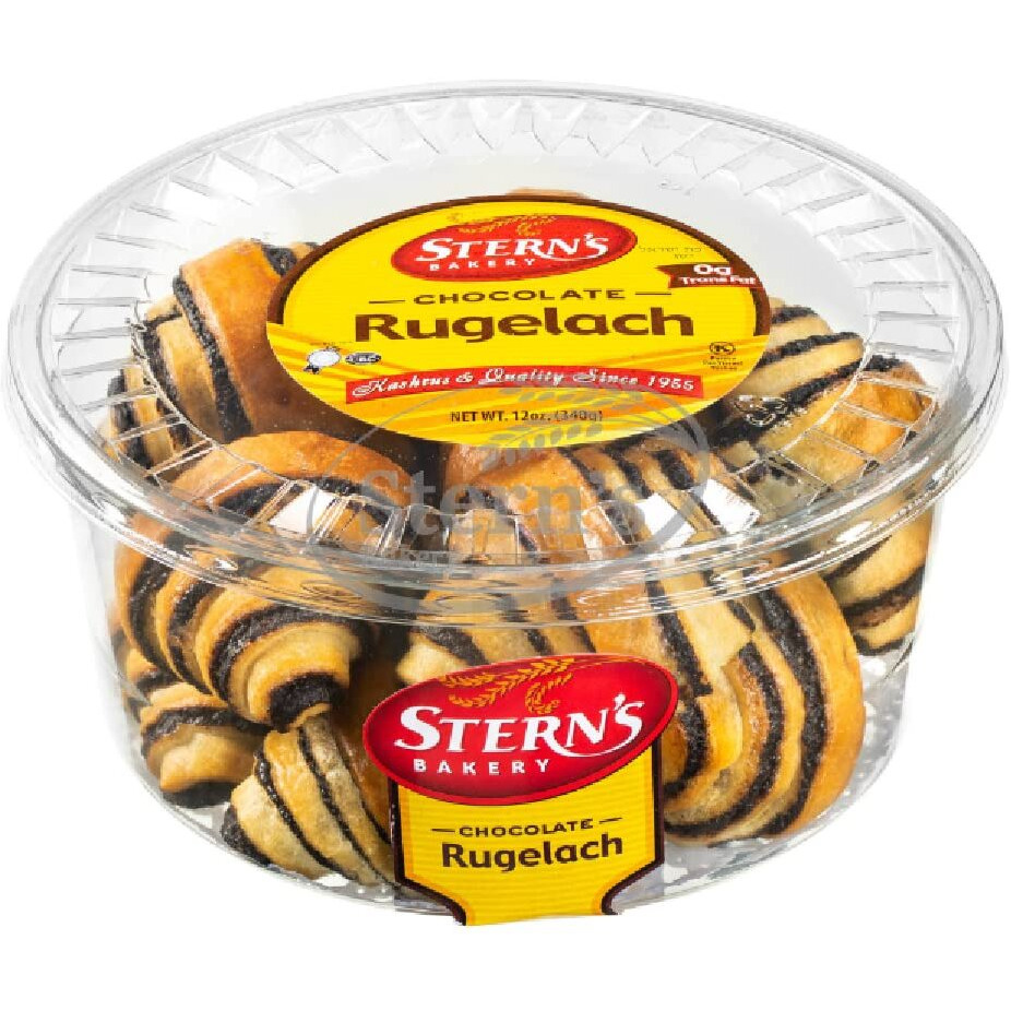 Rugelach Pastries | Chocolate Croissant | Chocolate Babka Bread | Breakfast Pastry | Coffee Snack| Kosher, Dairy & Nut Free | Holidays, Parties & Birthdays | 12 Oz. Sterns Bakery