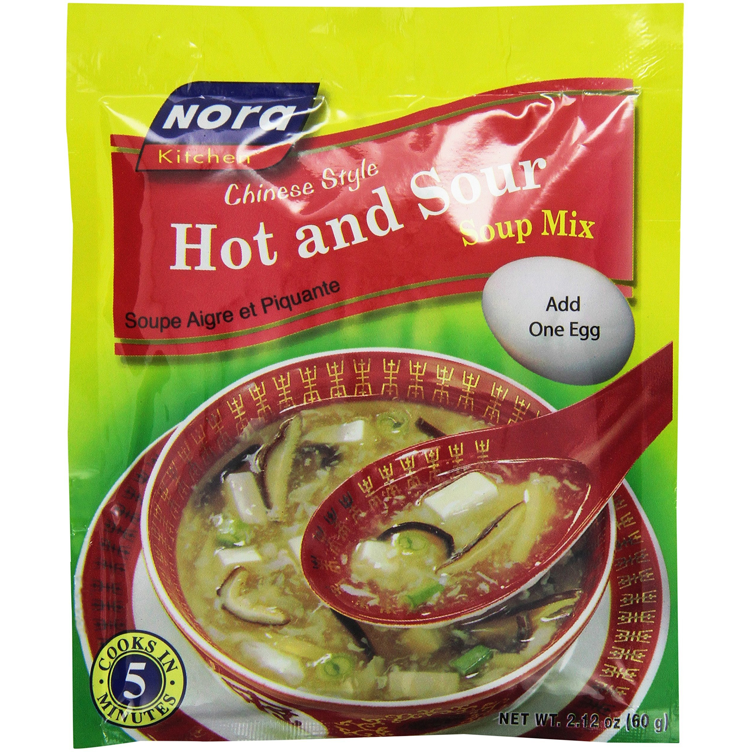 Nora Chinese Style Hot And Sour Soup Mix, 2.12-Ounce (Pack Of 6)