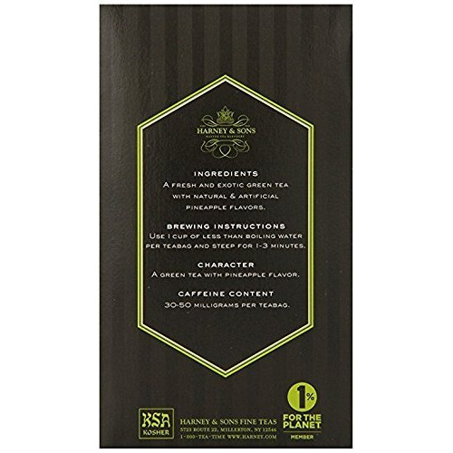 Harney & Sons, Tea, Tropical Green, Prem, Pack Of 6, Size - 20 Bag, Quantity - 1 Case