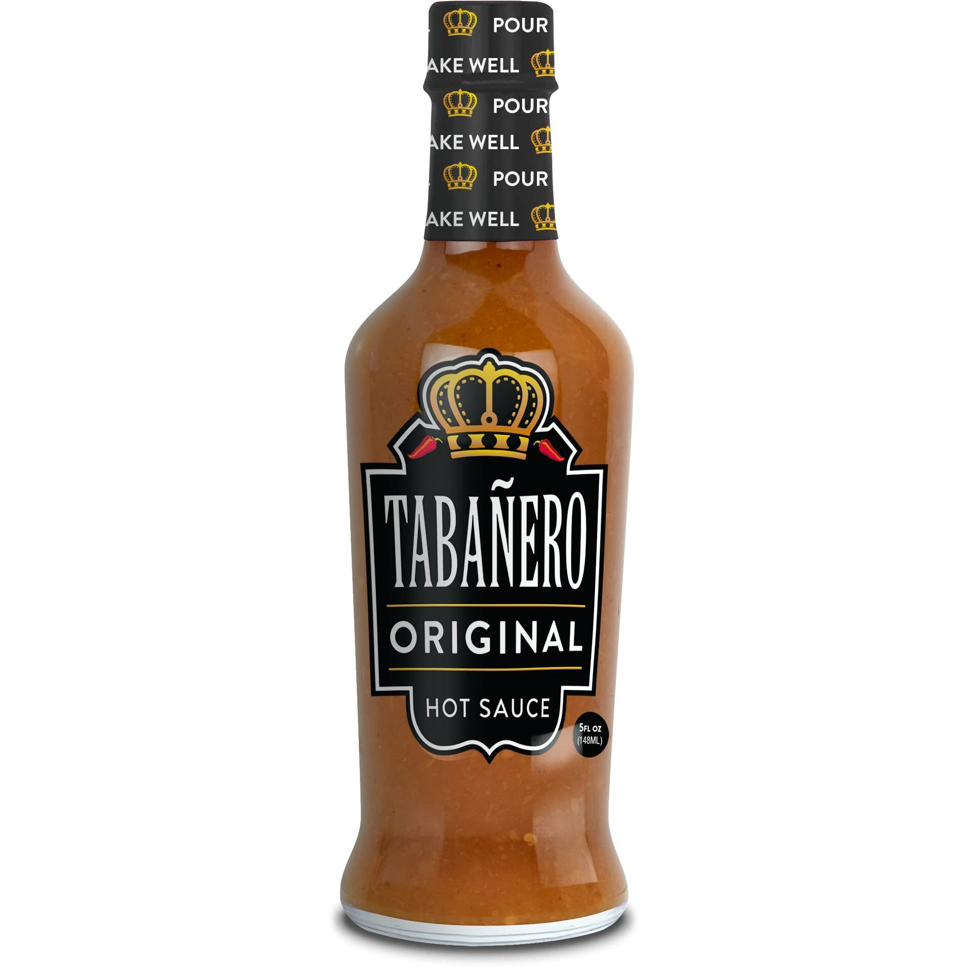 Original Hot Sauce By Tabaero, Gourmet Hot Sauce Gift, Fiesta Party Favors, All Natural, Gluten Free, Low Sodium, Vegan, Kosher, Made In The Usa, 5 Oz. Hot Sauce Bottle