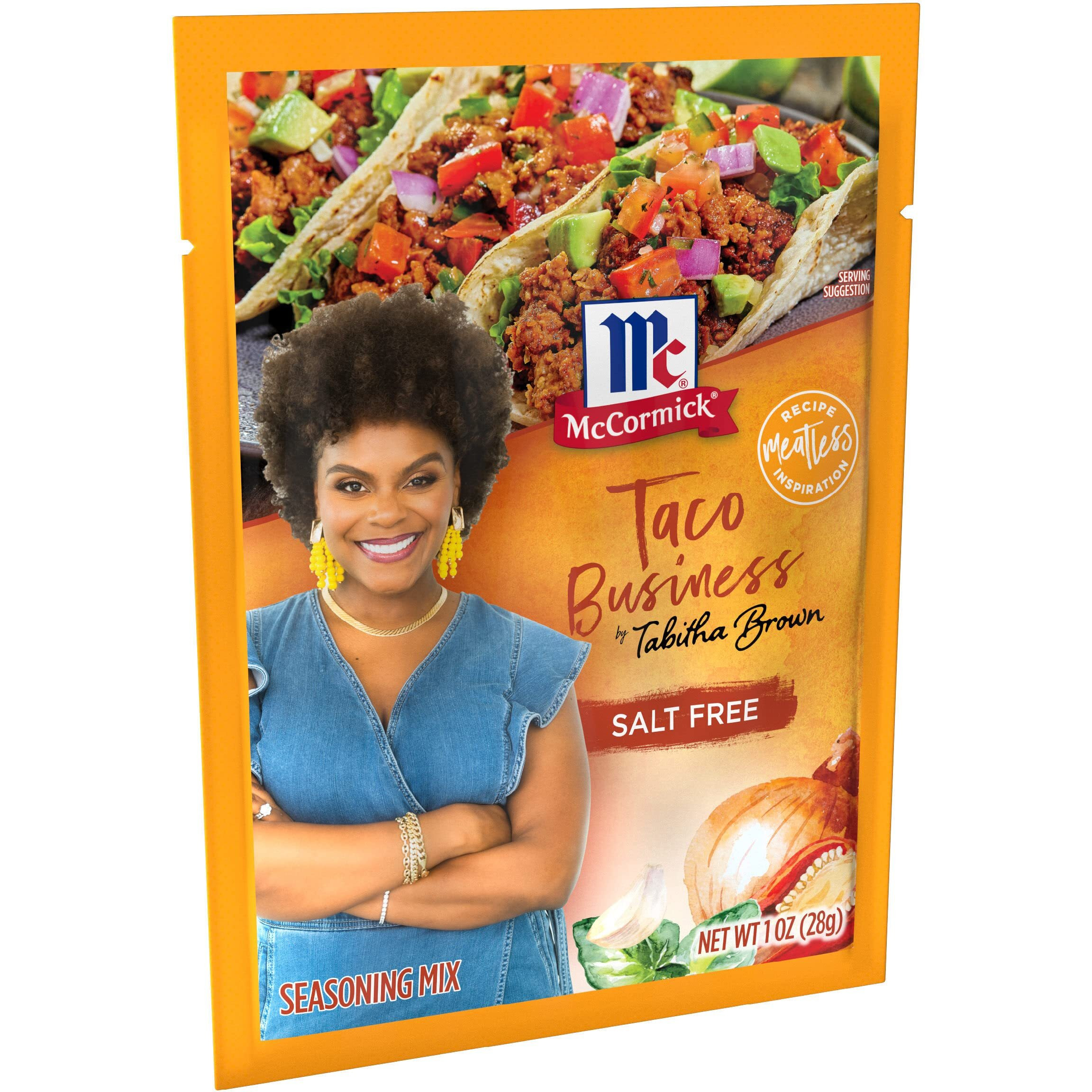 Mccormick Taco Business Seasoning Mix By Tabitha Brown, 1 Oz (Pack Of 12)