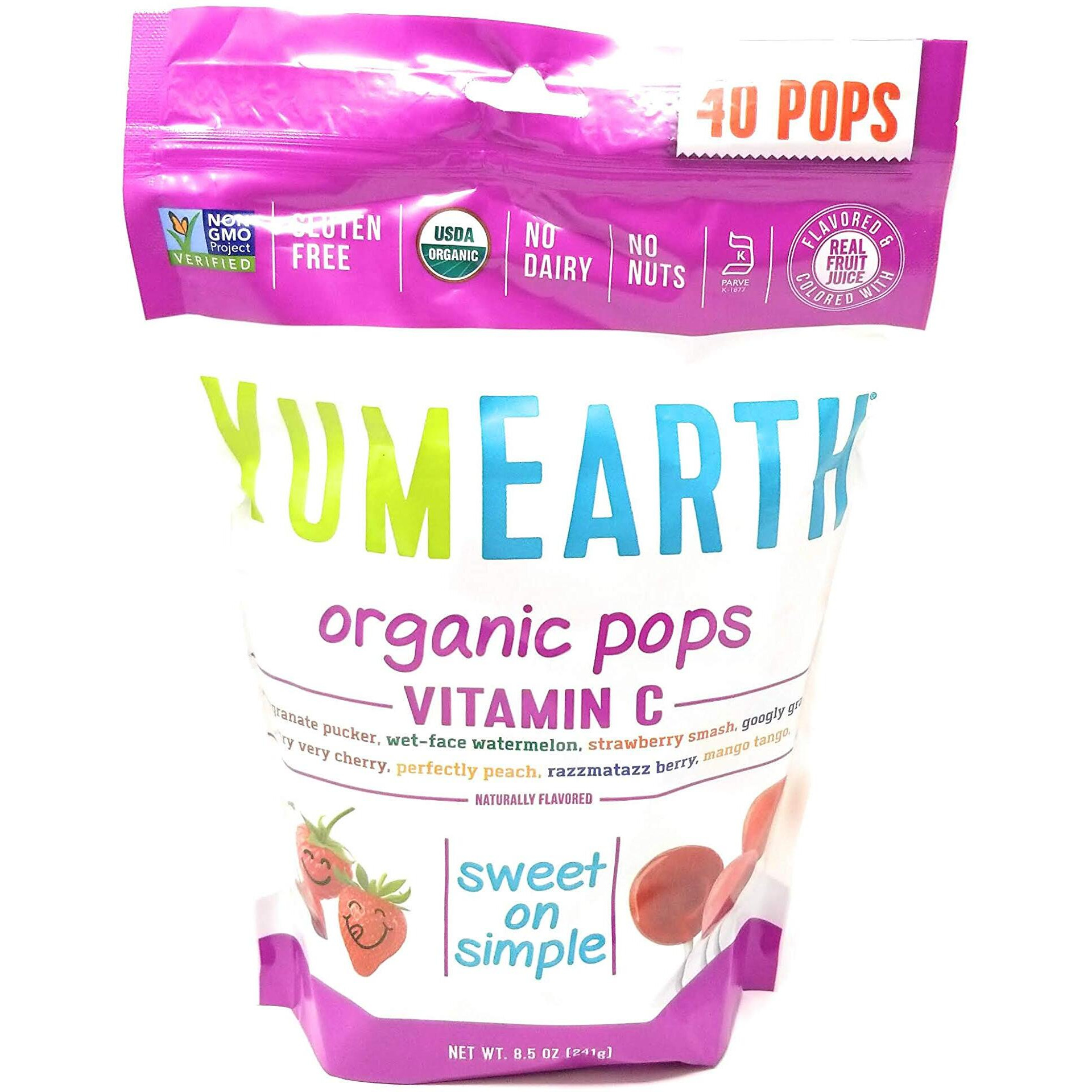 Yummy Earth Lollipop, Og2, Vit C, 40+, 8.5 Oz (2 Pack)