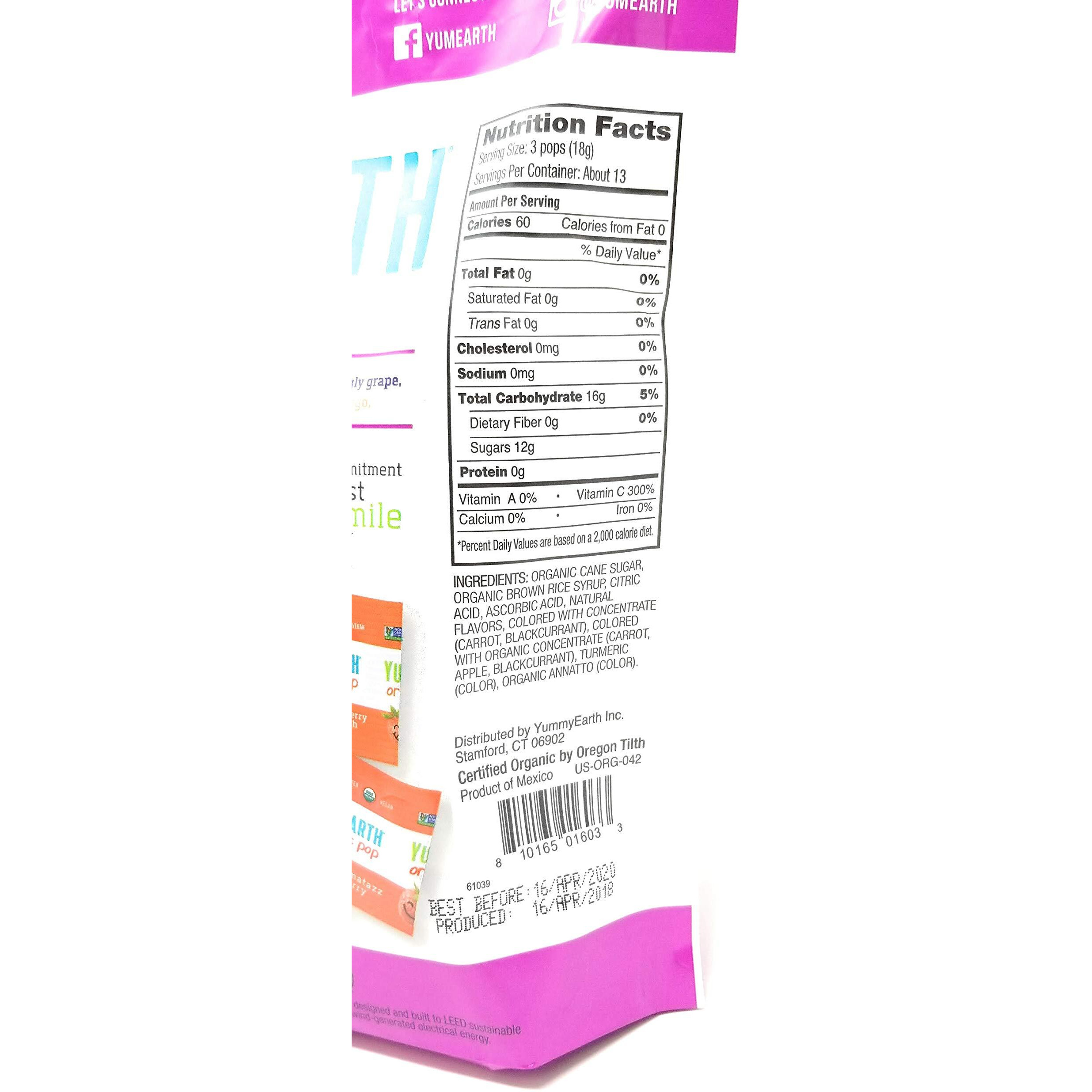 Yummy Earth Lollipop, Og2, Vit C, 40+, 8.5 Oz (2 Pack)