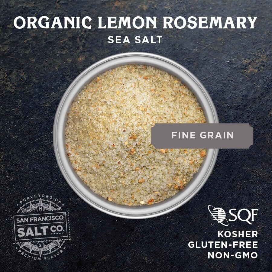 Organic Lemon Rosemary Sea Salt 2 Lbs. By San Francisco Salt Company