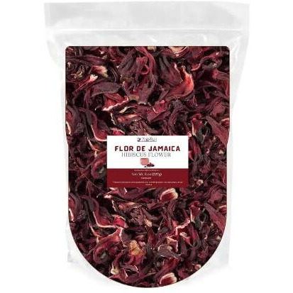 Zavbe Hibiscus Tea 5Lbs Dried Hibiscus Flower Perfect For Hibiscus Tea Loose Leaf, Flor De Jamaica, Cut And Sifted Packaged In Resealable Bag Hot & Iced Tea, Whole Flowers And Petals. (80, Ounces)