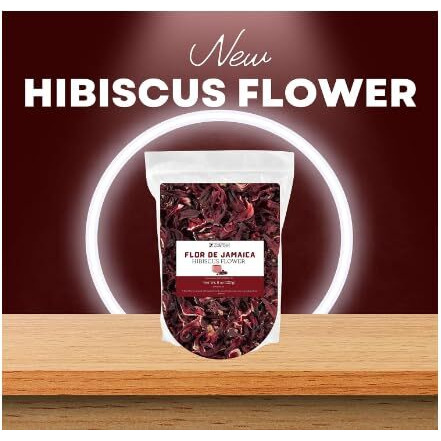 Zavbe Hibiscus Tea 5Lbs Dried Hibiscus Flower Perfect For Hibiscus Tea Loose Leaf, Flor De Jamaica, Cut And Sifted Packaged In Resealable Bag Hot & Iced Tea, Whole Flowers And Petals. (80, Ounces)