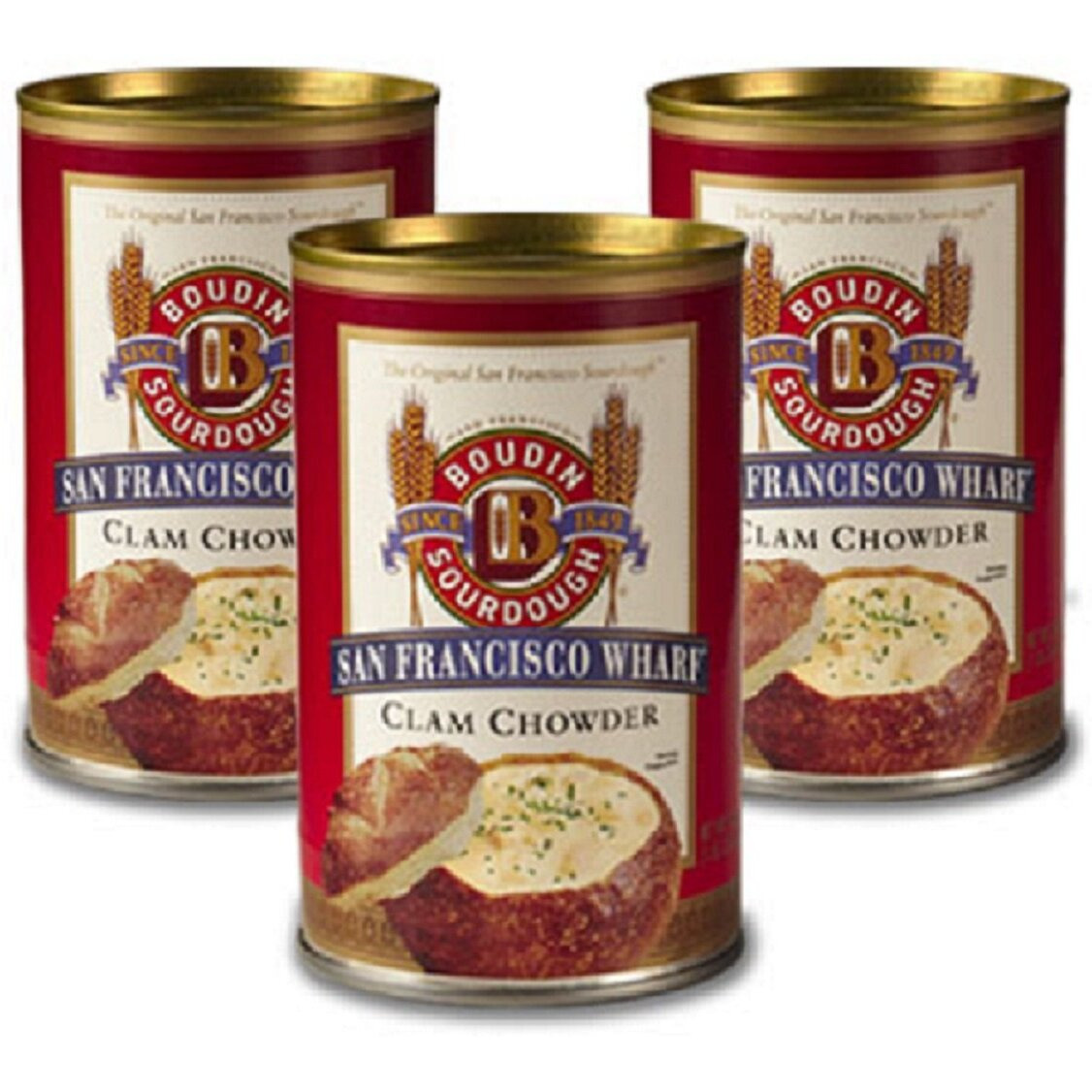 San Francisco Boudin Clam Chowder Soup -3 Pack