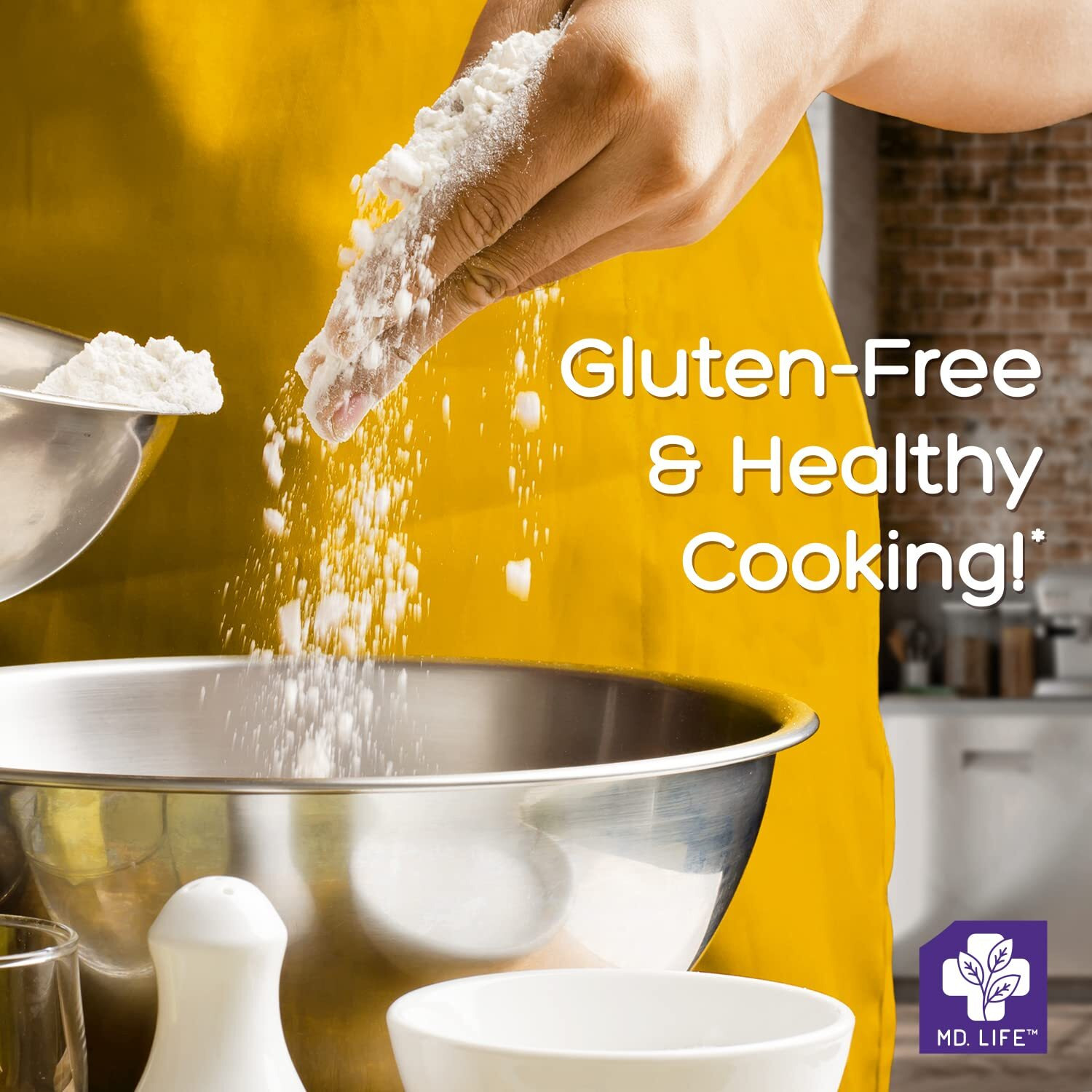 Md. Life Xanthan Gum For Baking Keto - 2.5 Pounds - 100% Natural Xanthan Gum Powder - Keto Friendly & Gluten Free - Carb Free Xanthan Gum For Baking, Food Thickener & Ice Cream Stabilizer