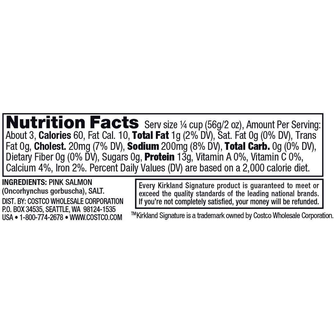 Kirkland Signature Wild Alaskan Pink Salmon, 6 Oz, 6-Count