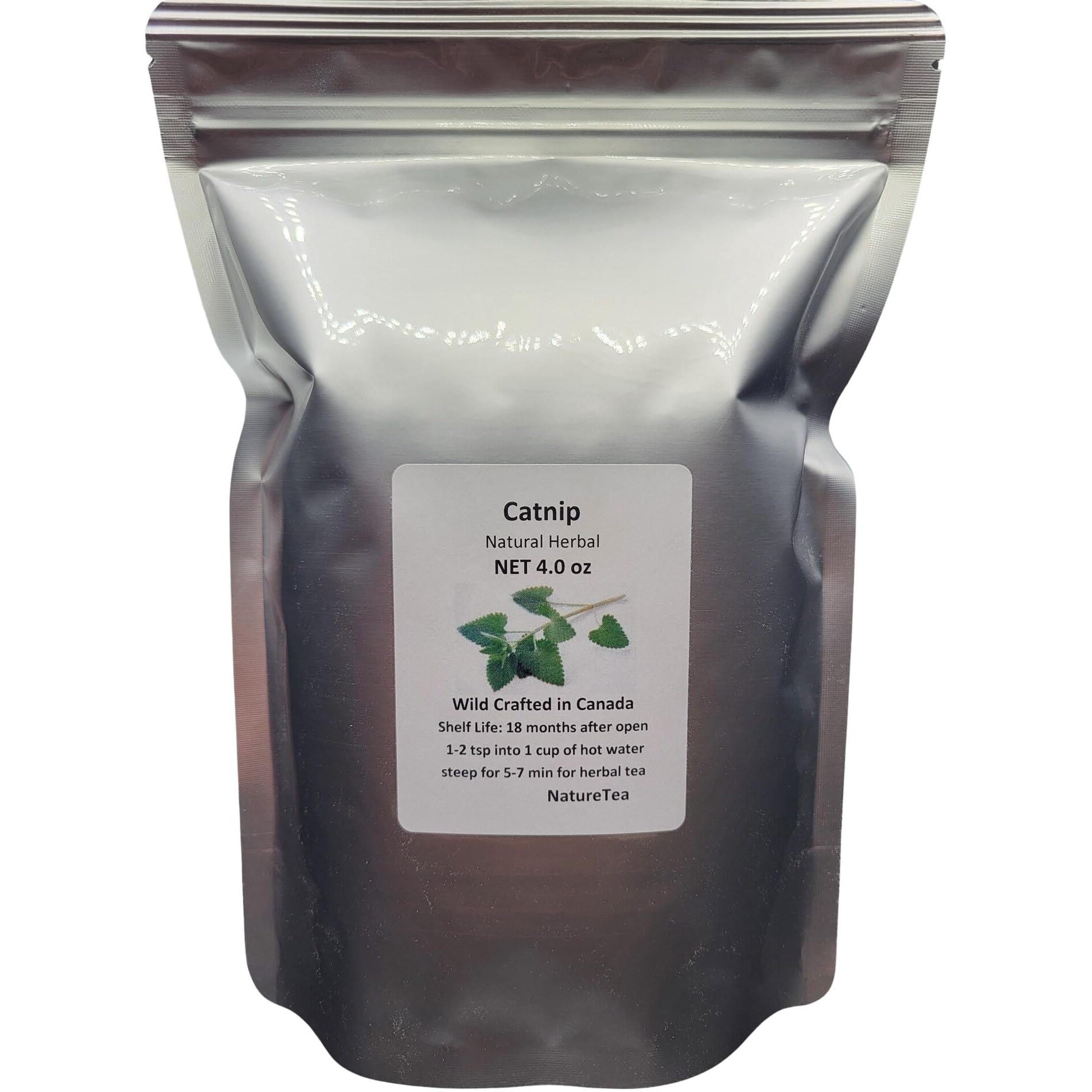 Catnip - Dried Nepeta Cataria Loose Leaf/Buds By Nature Tea (4 Oz)
