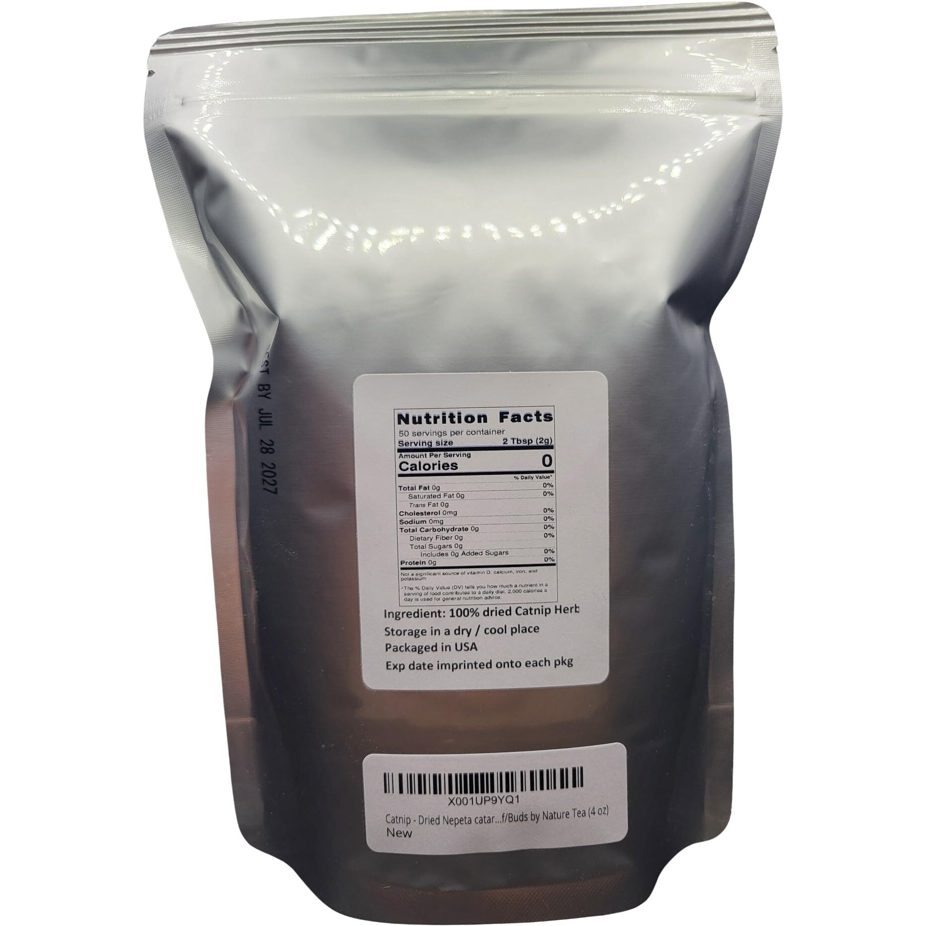 Catnip - Dried Nepeta Cataria Loose Leaf/Buds By Nature Tea (4 Oz)