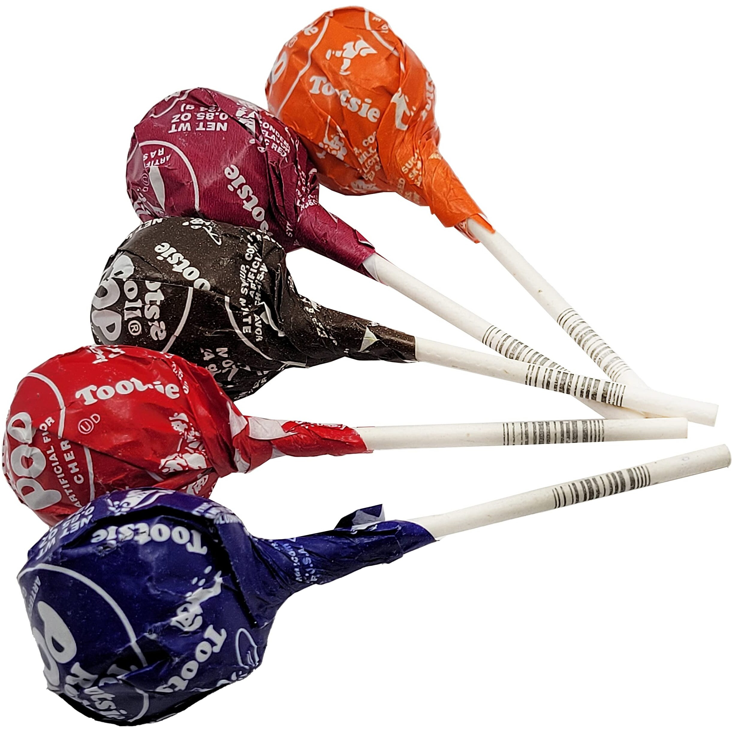 Fruidles Giant Tootsie Pops Lollipops Suckers, Assorted Flavors, Kosher Certified Dairy, Individually Wrapped (8-Pack)