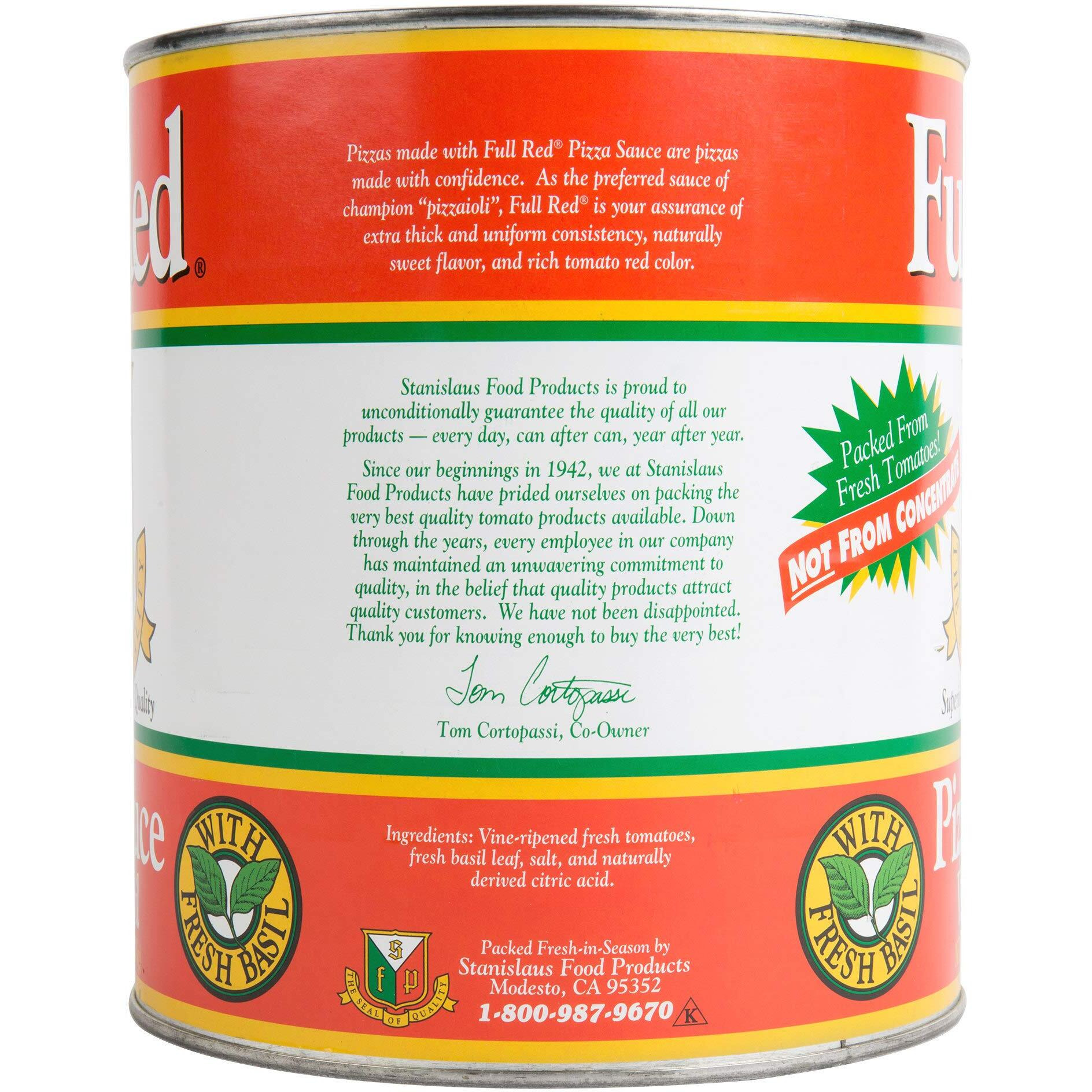 Full Red Pizza Sauce With Basil 10