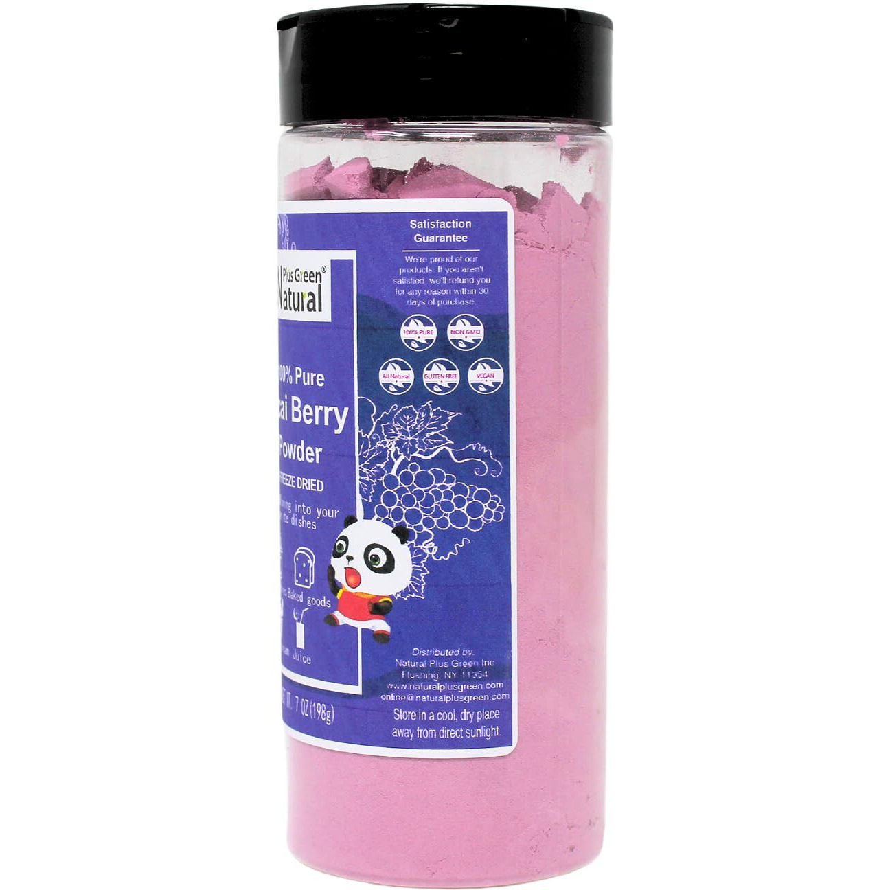 Npg Freeze Dried Acai Berry Juice Powder 7 Ounces, Superfood Acai Berries Purple Powder For Drinks And Food Coloring, Non-Gmo, No Added Sugar, No Preservatives
