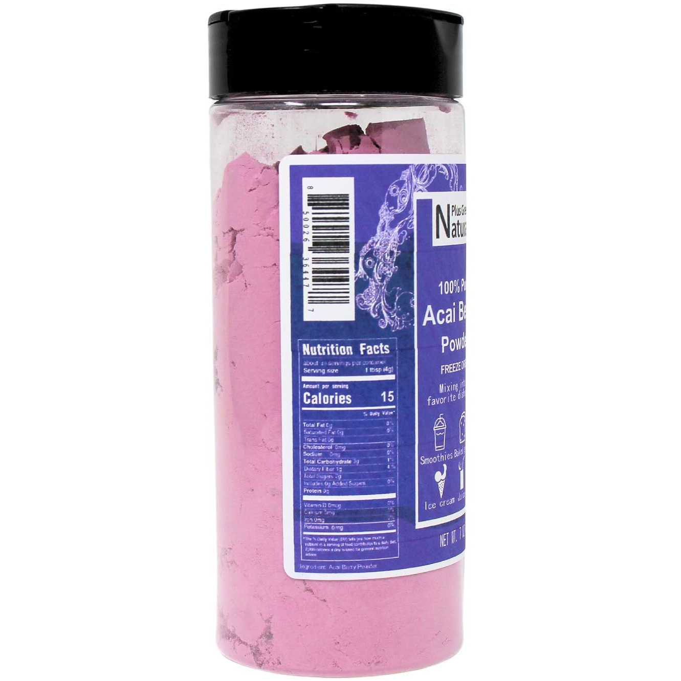 Npg Freeze Dried Acai Berry Juice Powder 7 Ounces, Superfood Acai Berries Purple Powder For Drinks And Food Coloring, Non-Gmo, No Added Sugar, No Preservatives