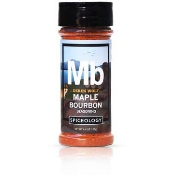 Spiceology & Derek Wolf - Maple Bourbon Seasoning - Sweet & Smoky Barbeque Rubs, Seasonings And Spice Blends - Use On Ribs, Pork Shoulder, Beef, Bacon, Chicken Wings, Popcorn, Scallops Or Duck Breast - 4.2 Oz