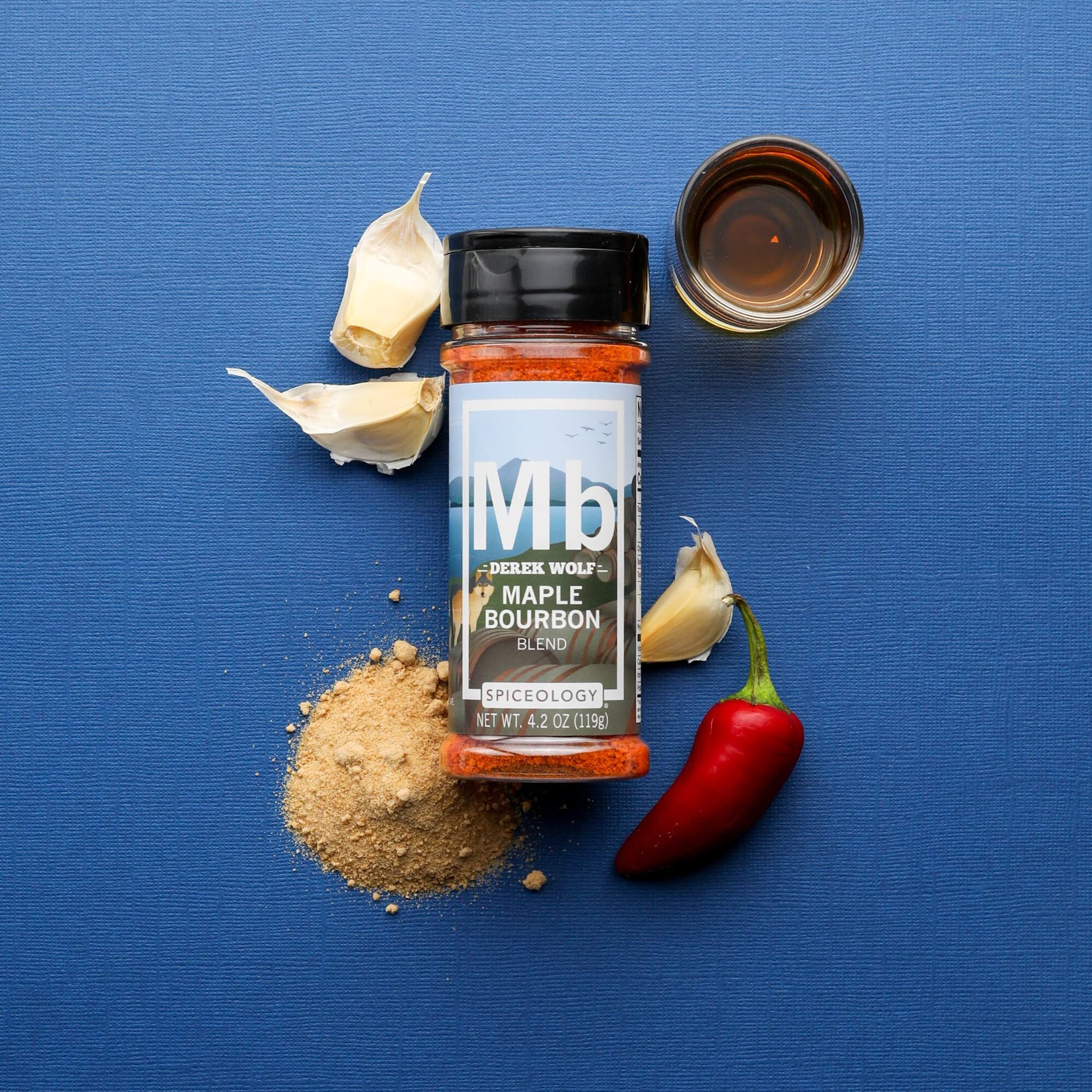 Spiceology & Derek Wolf - Maple Bourbon Seasoning - Sweet & Smoky Barbeque Rubs, Seasonings And Spice Blends - Use On Ribs, Pork Shoulder, Beef, Bacon, Chicken Wings, Popcorn, Scallops Or Duck Breast - 4.2 Oz