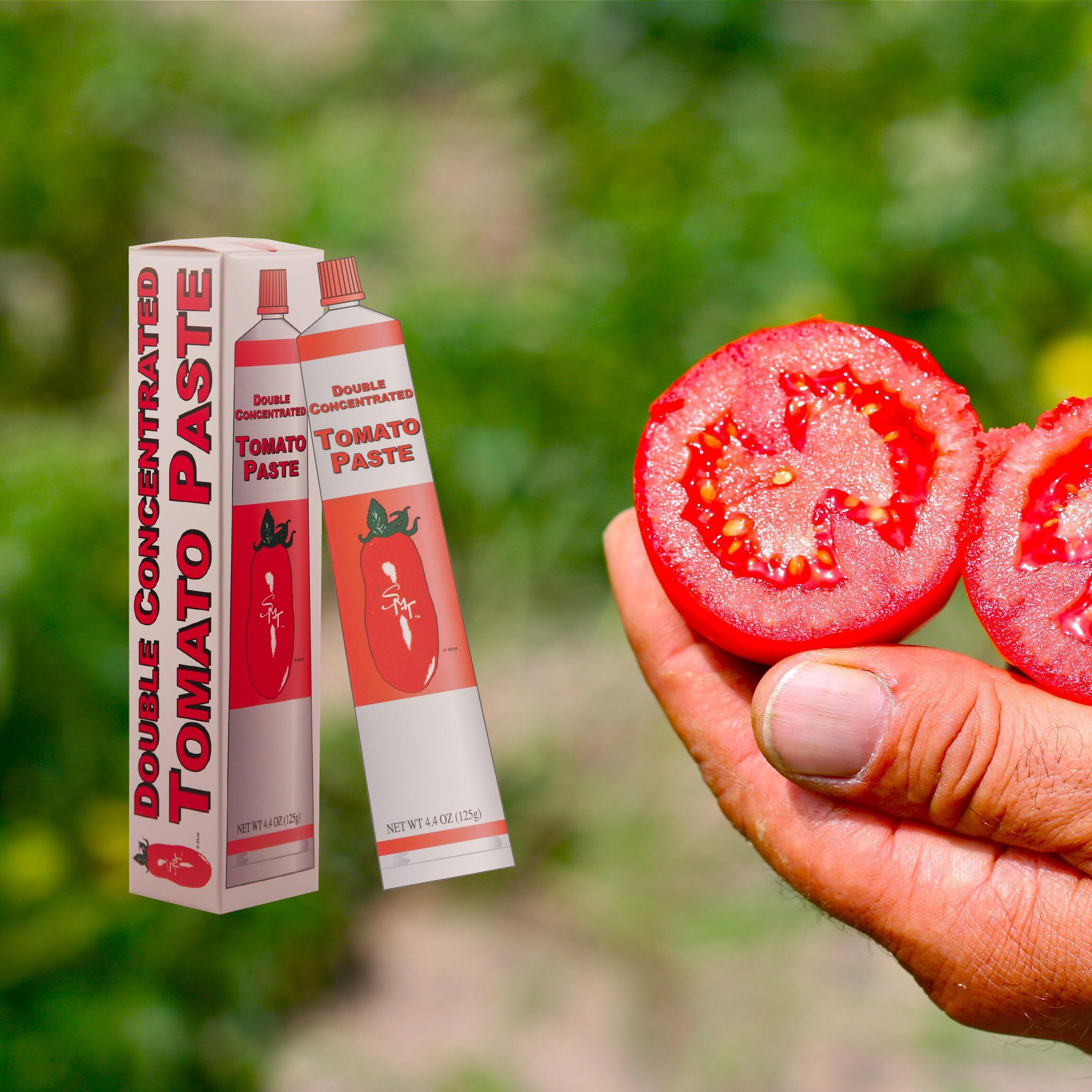 Smt San Merican Tomato Double Concentrated Tomato Paste, Imported From Italy, 4.4 Oz (Pack Of 2)