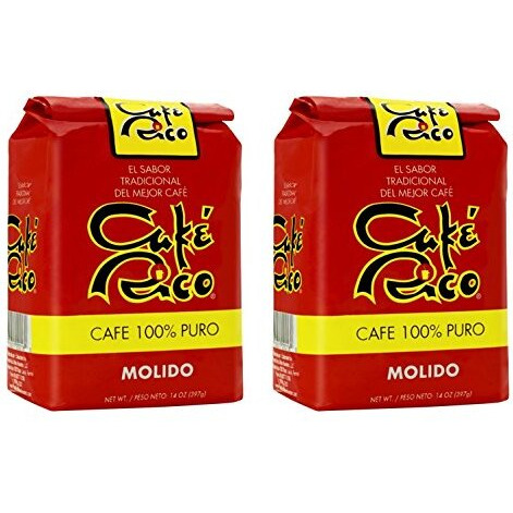 Cafe Rico Ground Regular Puerto Rican Coffee, 14 Ounce Bag (2 Pack)