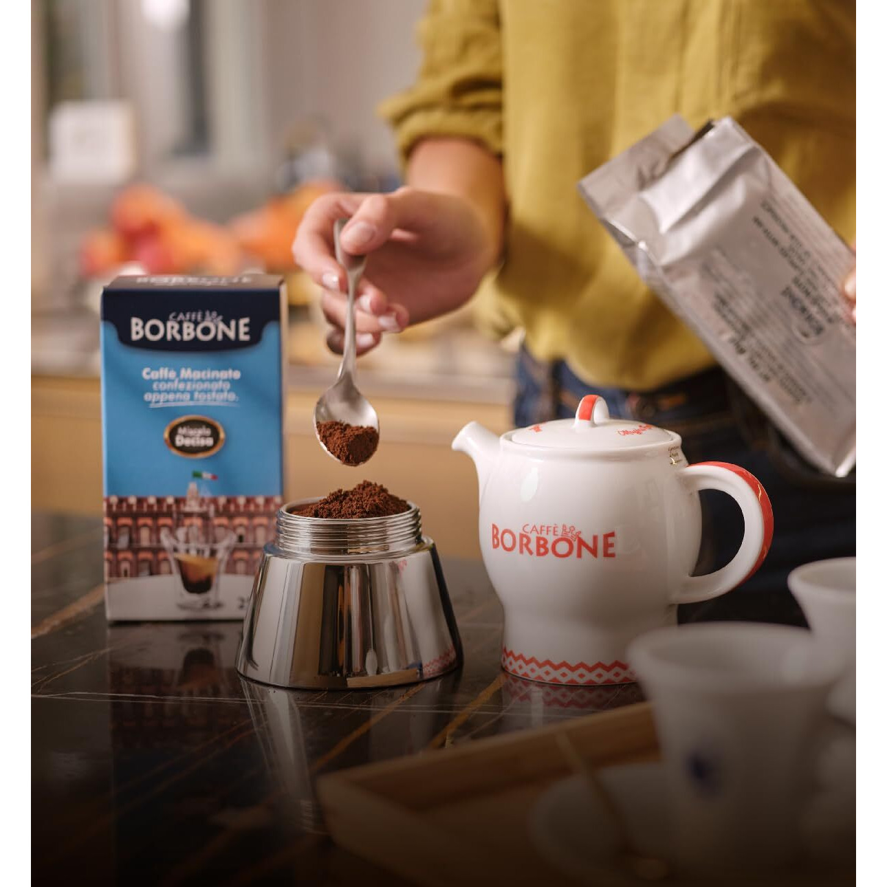 Caffe Borbone Ground Coffee, Crema Classica, Medium Roast, Arabica And Robusta Blend, Rich And Velvety, Roasted, Ground And Freshly Packaged In Italy, 8.8 Ounce (Pack Of 4)