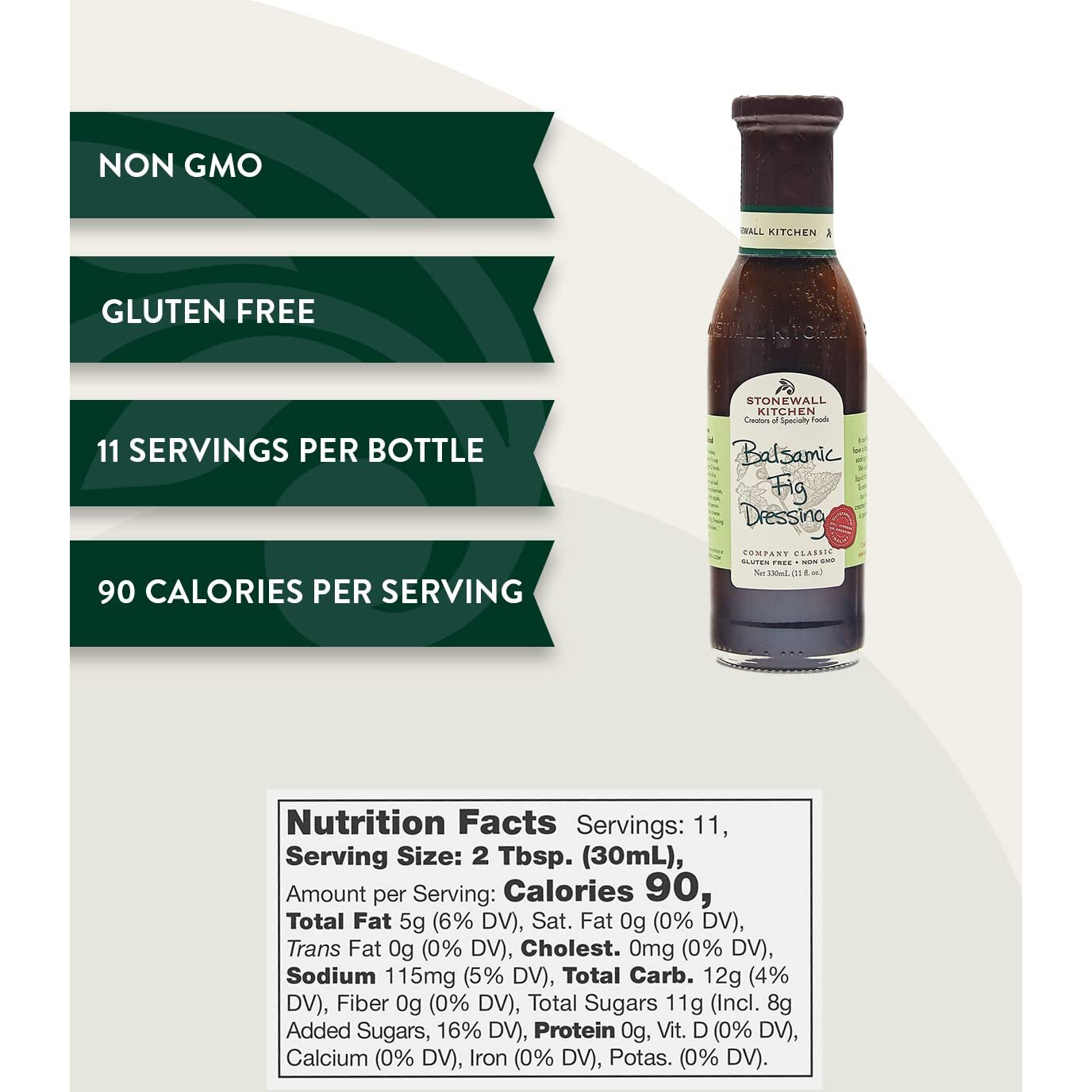 Stonewall Kitchen Balsamic Fig Dressing, 11 Ounces (Pack Of 2)