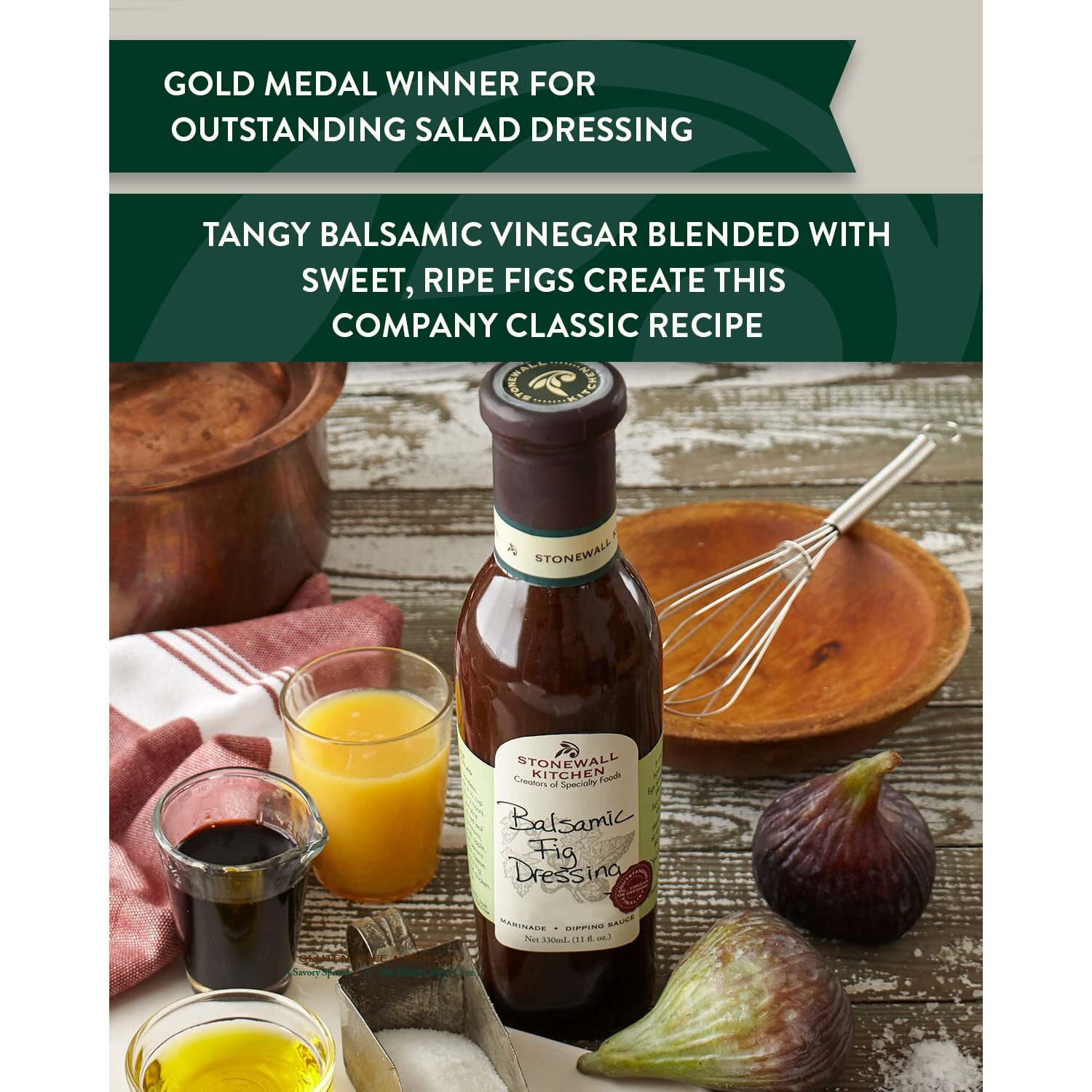 Stonewall Kitchen Balsamic Fig Dressing, 11 Ounces (Pack Of 2)