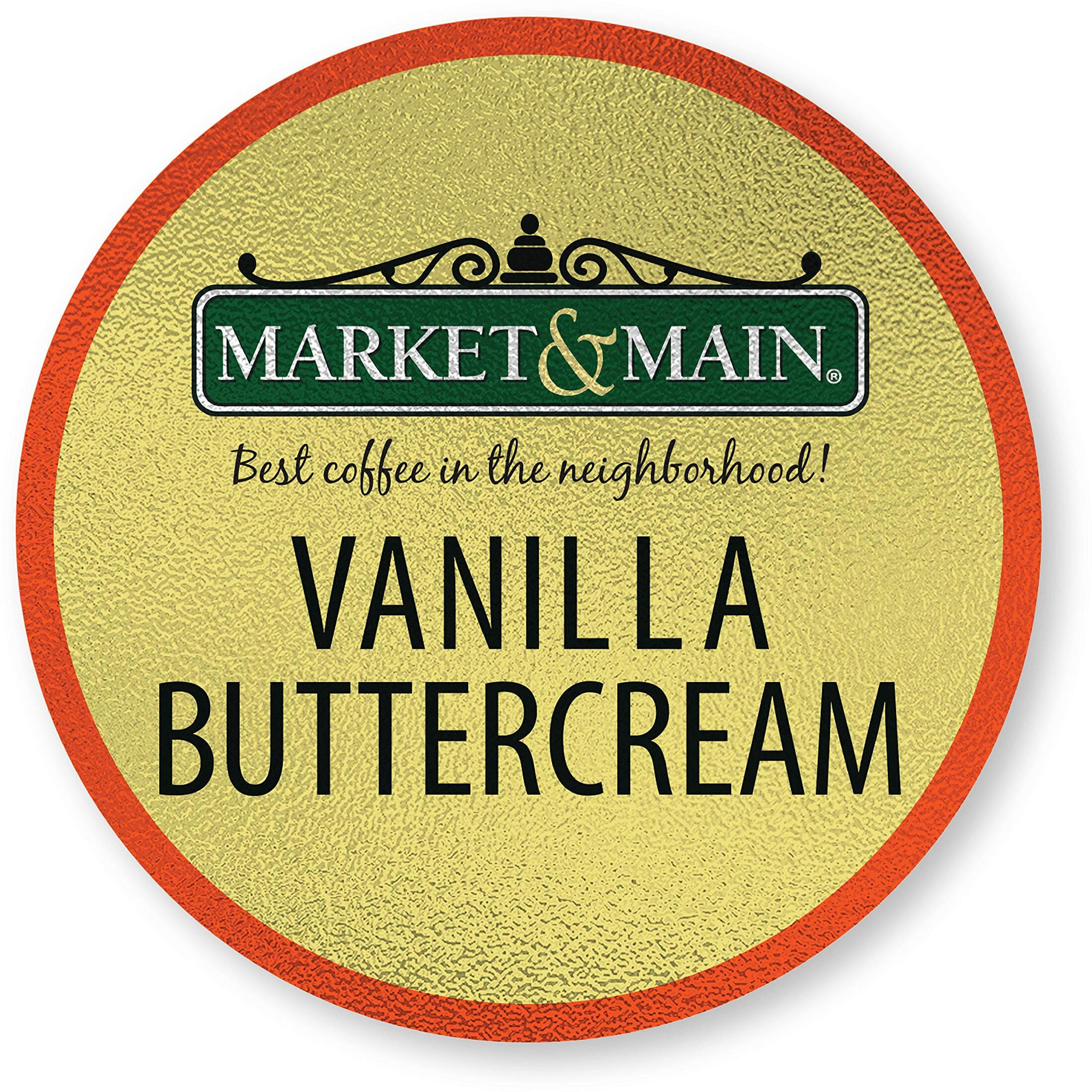 Market & Main Onecup, Vanilla Buttercream, Compatible With Keurig K-Cup Brewers, 12 Count