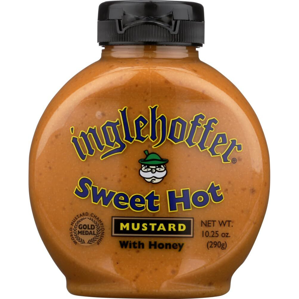 Inglehoffer Mustard Sweet Hot Squeeze 10.25 Oz (Pack Of 2)