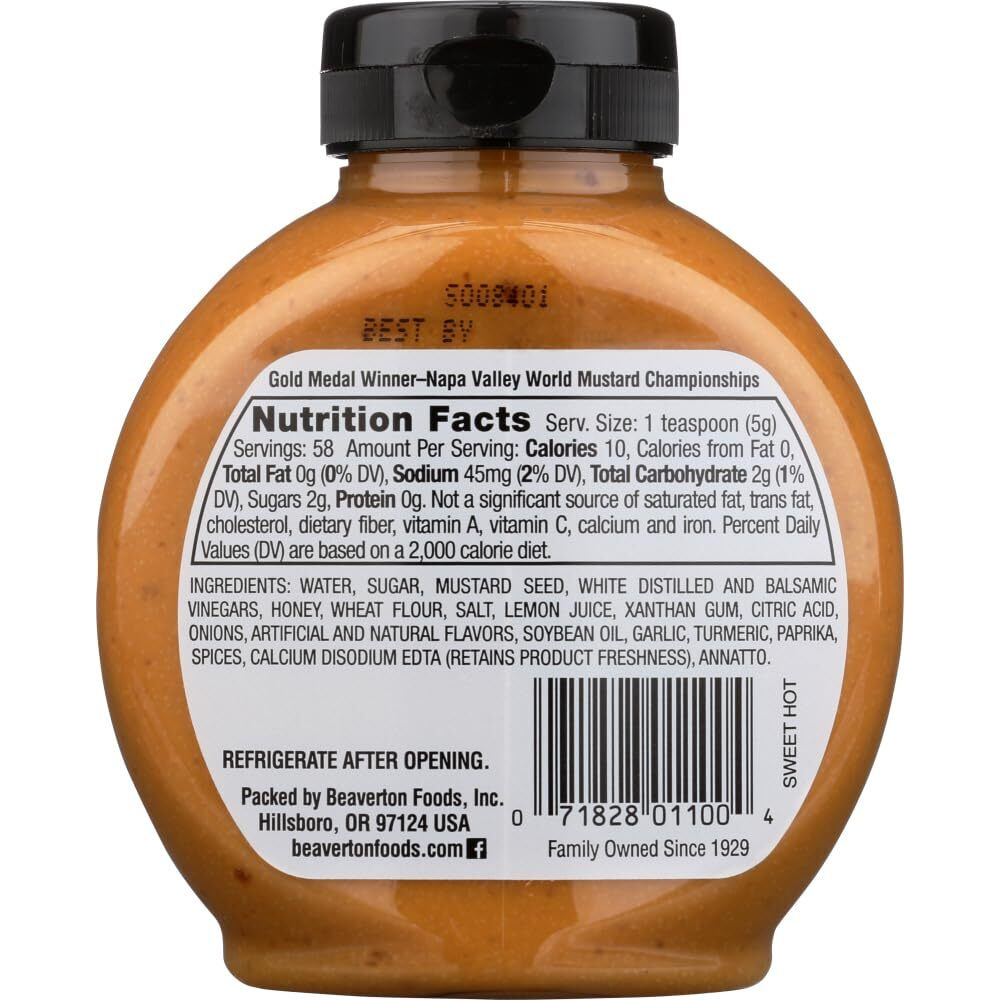 Inglehoffer Mustard Sweet Hot Squeeze 10.25 Oz (Pack Of 2)
