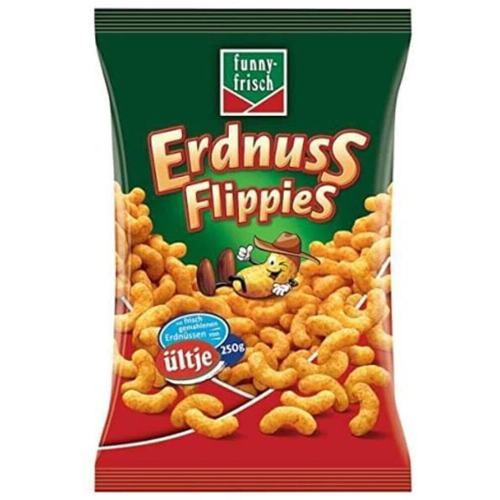 Funny- Frisch Flippies Classic Erdnussflips (Peanut Puffs) Bag 250G