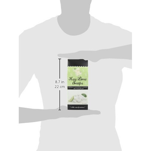 Flathau's Fine Foods Key Lime Snaps, Powdered Shortbread Cookies, 8-Ounce Boxes (Pack Of 6)