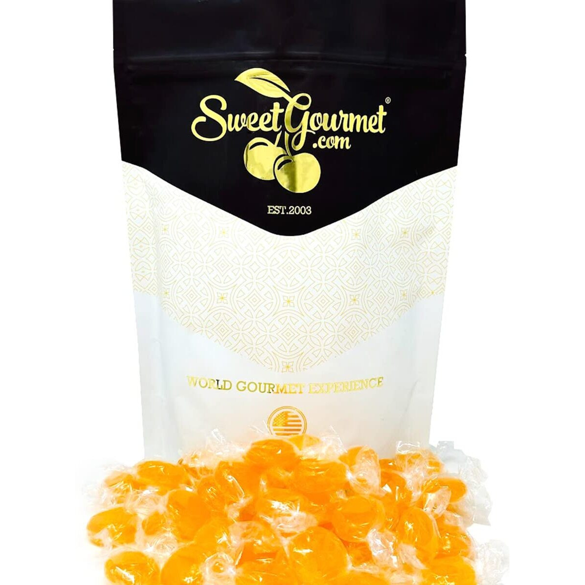 Sweetgourmet Sugar-Free Butterscotch Buttons Arcor Bulk Hard Candy | 1 Pound