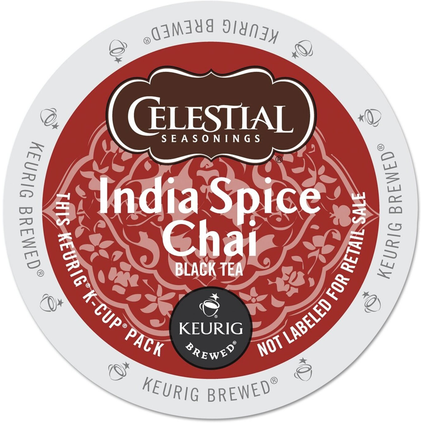 Celestial Seasonings 14738Ct India Spice Chai Tea K-Cups, 96/Carton