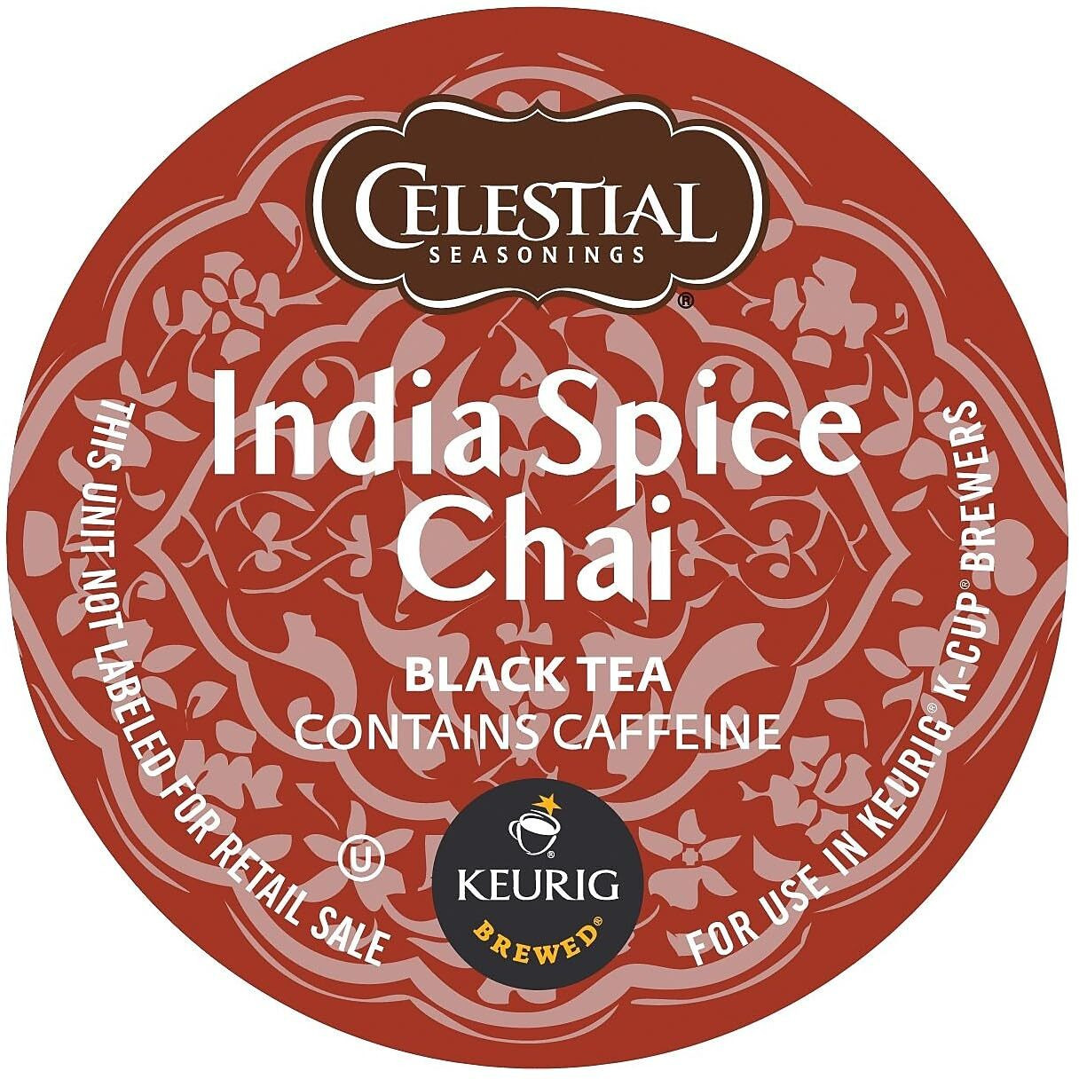 Celestial Seasonings 14738Ct India Spice Chai Tea K-Cups, 96/Carton