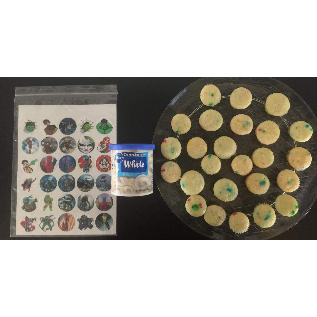 1 Sheet Of 1.875"" Round Pre-Cut Edible Images For Your Cupcakes By Tnct - Create Your Own Photo Cupcakes