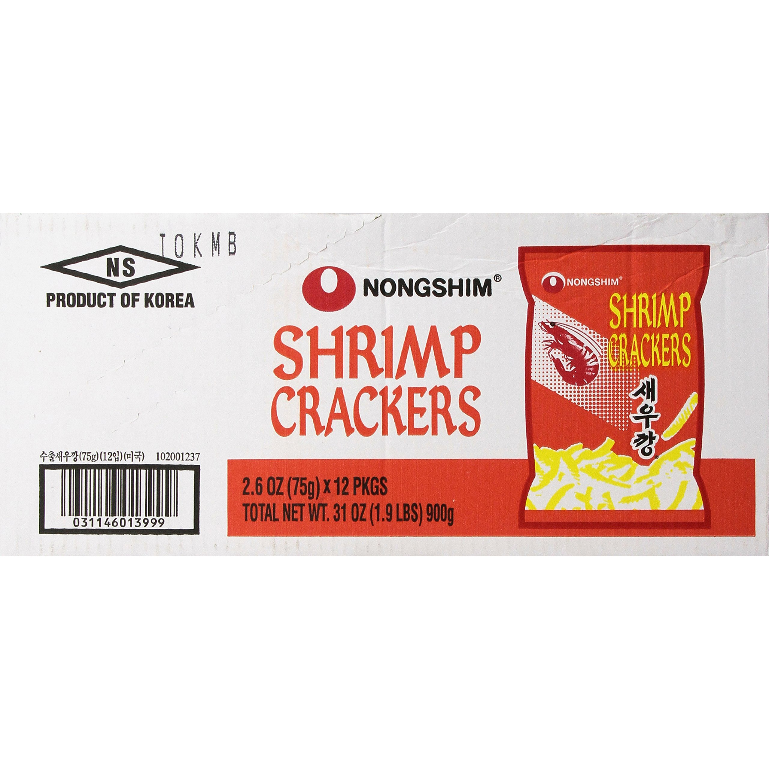 Nongshim Snacks, Shrimp Crackers, 2.64 Ounce (Pack Of 12)